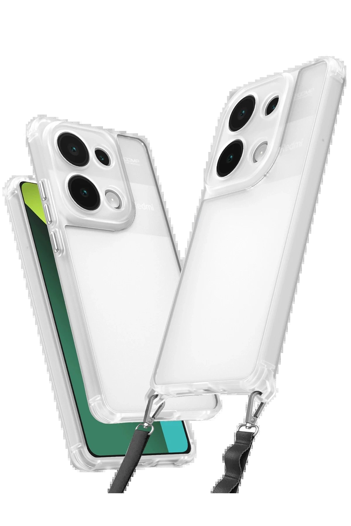 Newface Xiaomi Redmi Note 13 Pro 4G Kılıf Penta Silikon Kılıf - Şeffaf