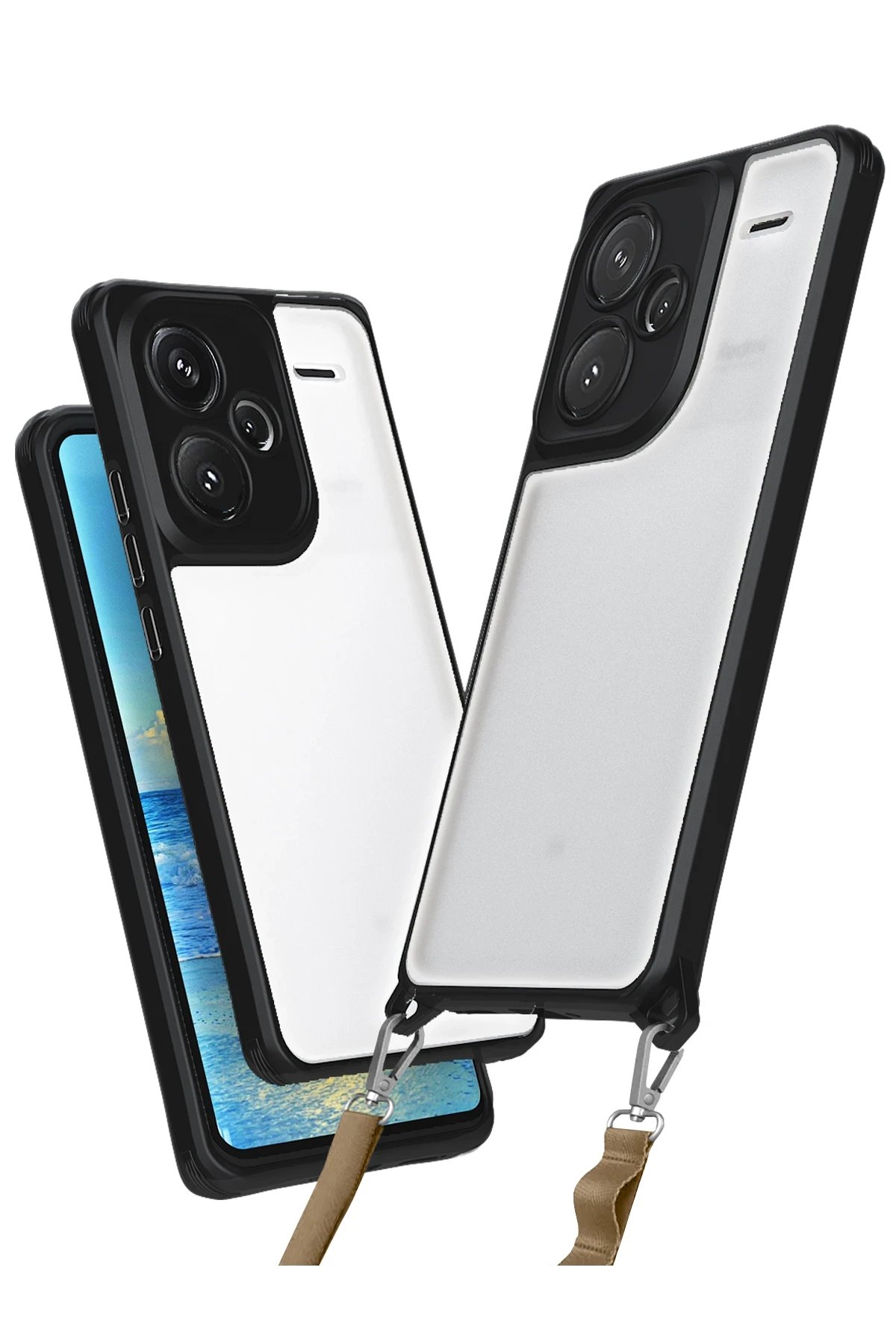 Newface Xiaomi Redmi Note 13 Pro Plus Kılıf Penta Silikon Kılıf - Siyah