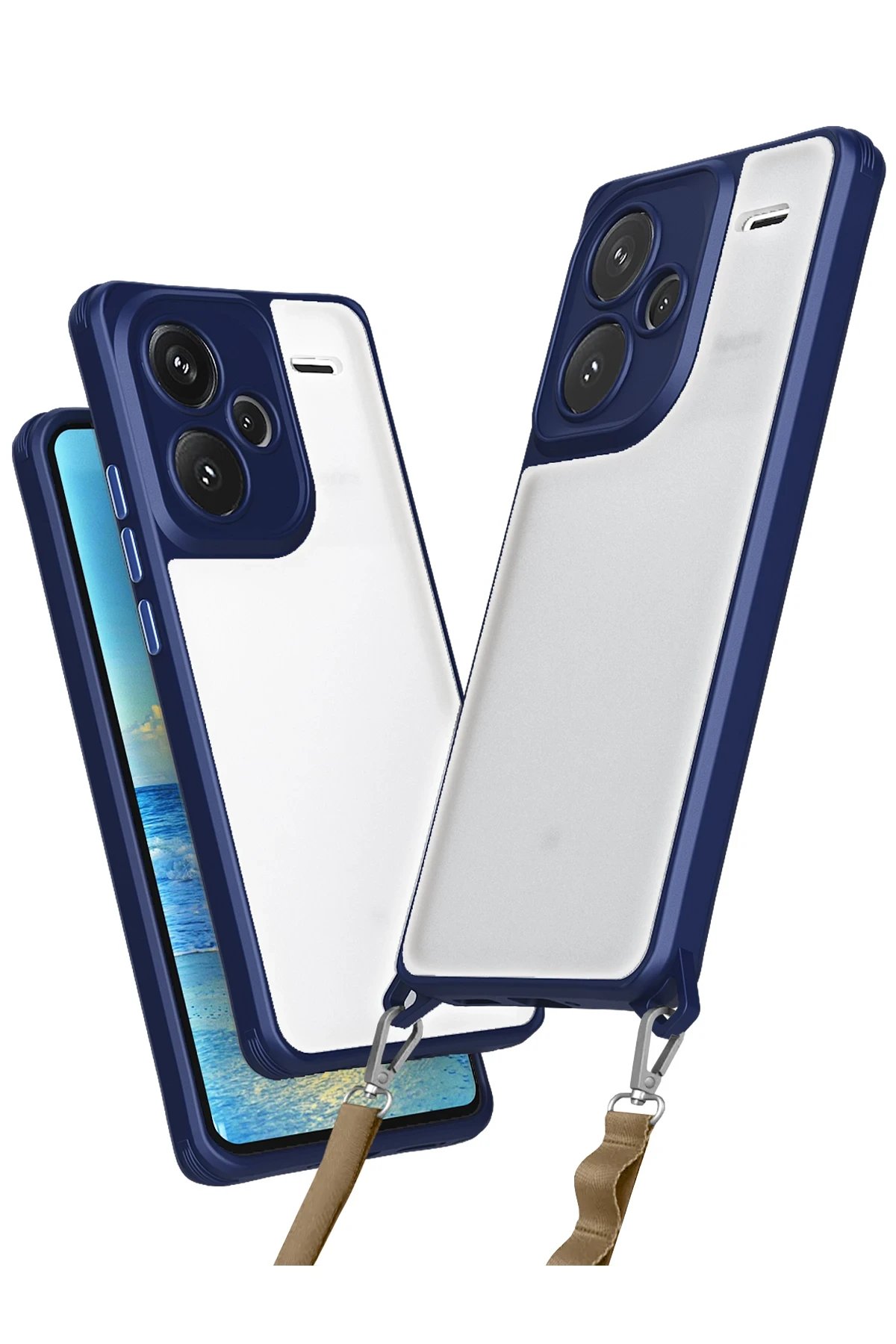 Newface Xiaomi Redmi Note 13 Pro Plus Kılıf Penta Silikon Kılıf - Lacivert