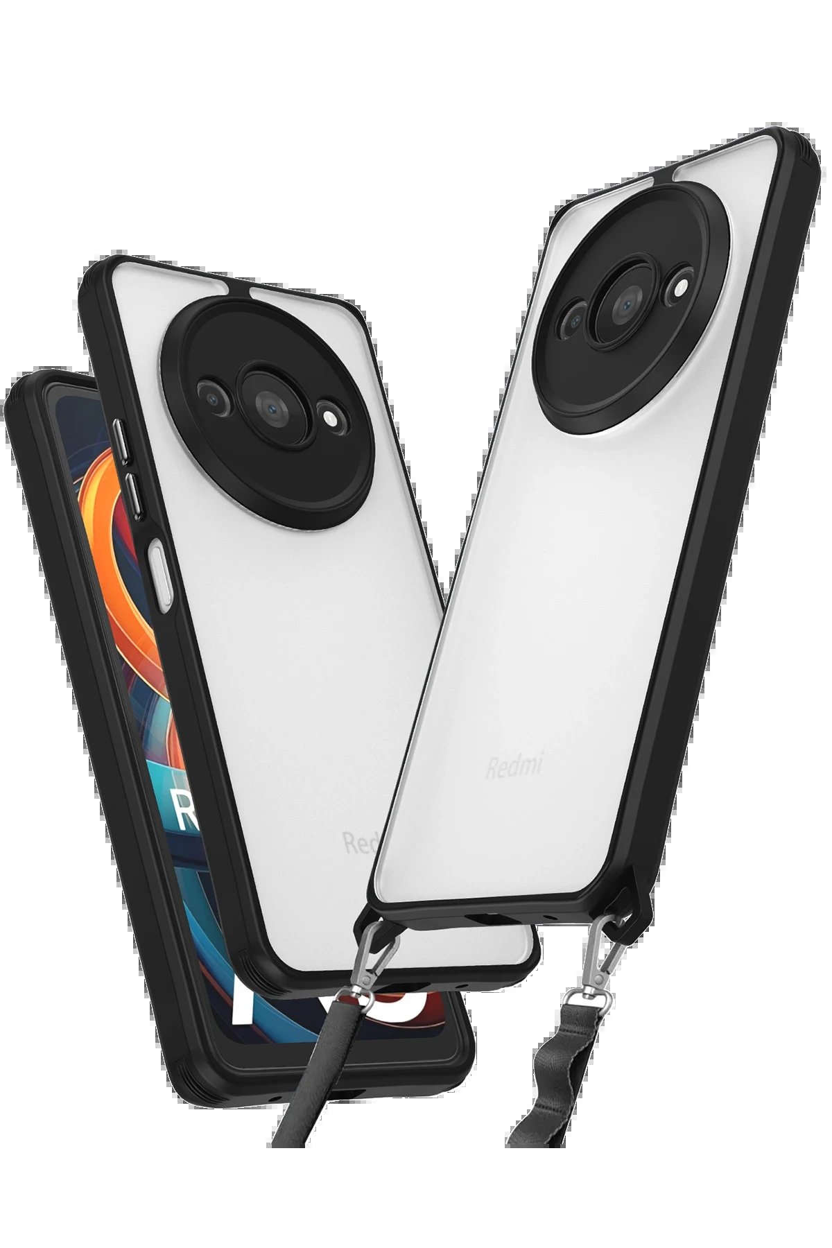 Newface Xiaomi Redmi A3 4G Kılıf Penta Silikon Kılıf - Siyah