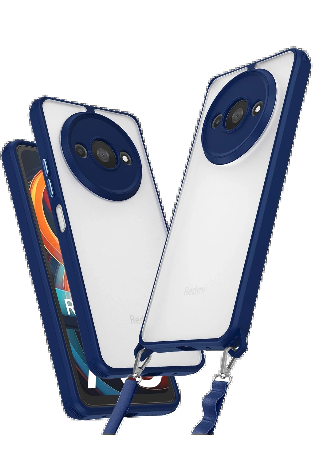 Newface Xiaomi Redmi A3 4G Kılıf Penta Silikon Kılıf - Lacivert