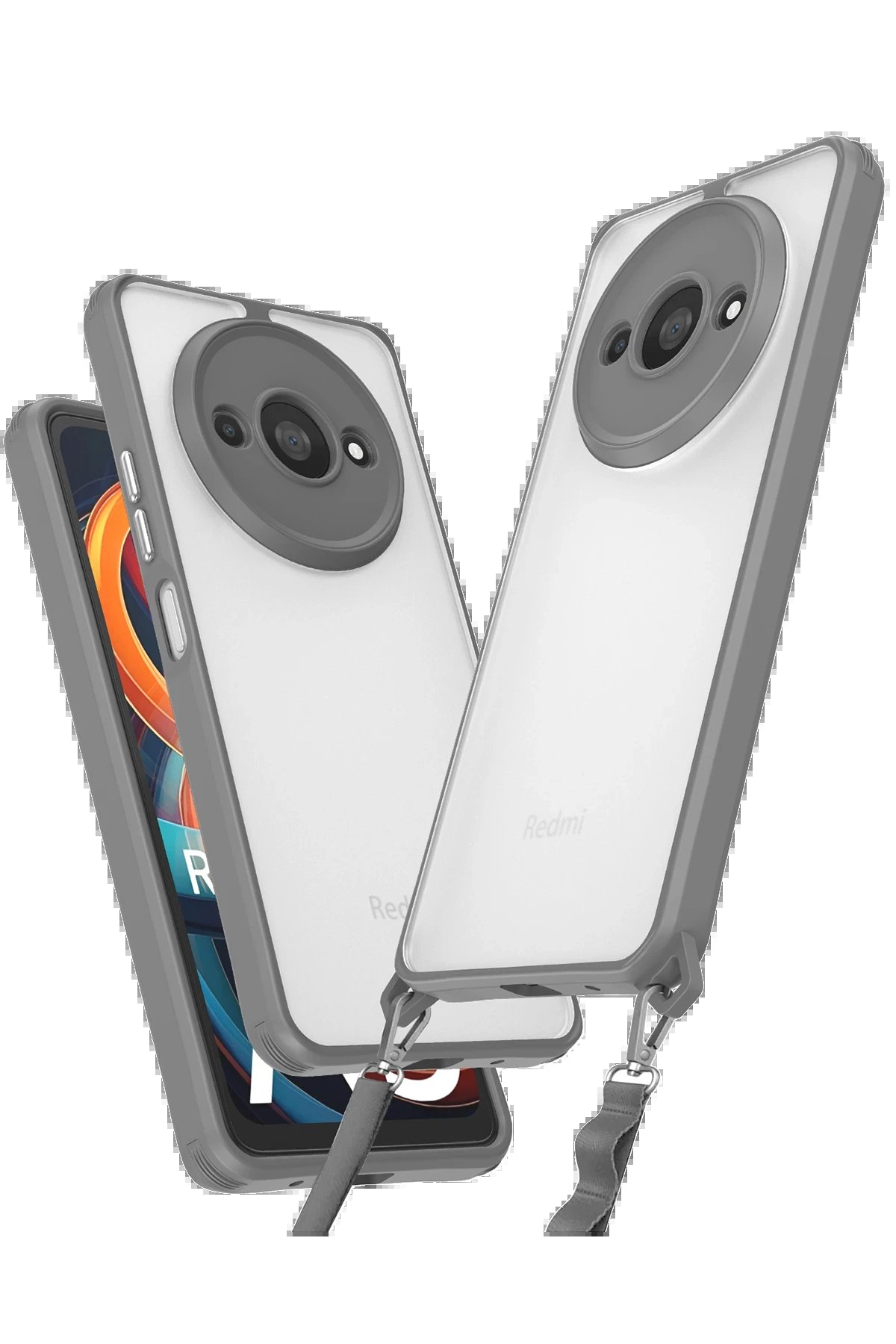 Newface Xiaomi Redmi A3 4G Kılıf Penta Silikon Kılıf - Titan Gri