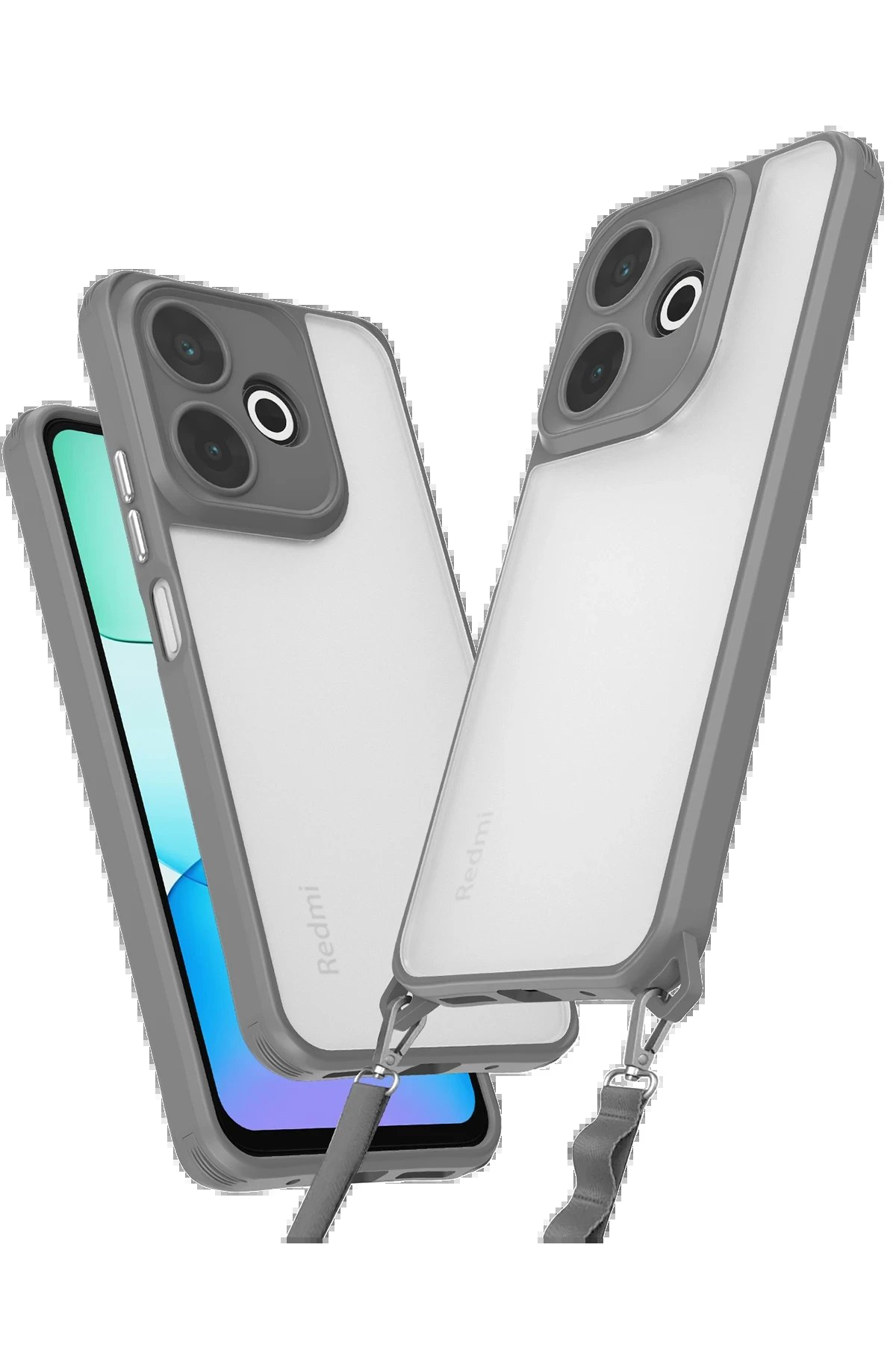 Newface Xiaomi Redmi 13 4G Kılıf Penta Silikon Kılıf - Titan Gri