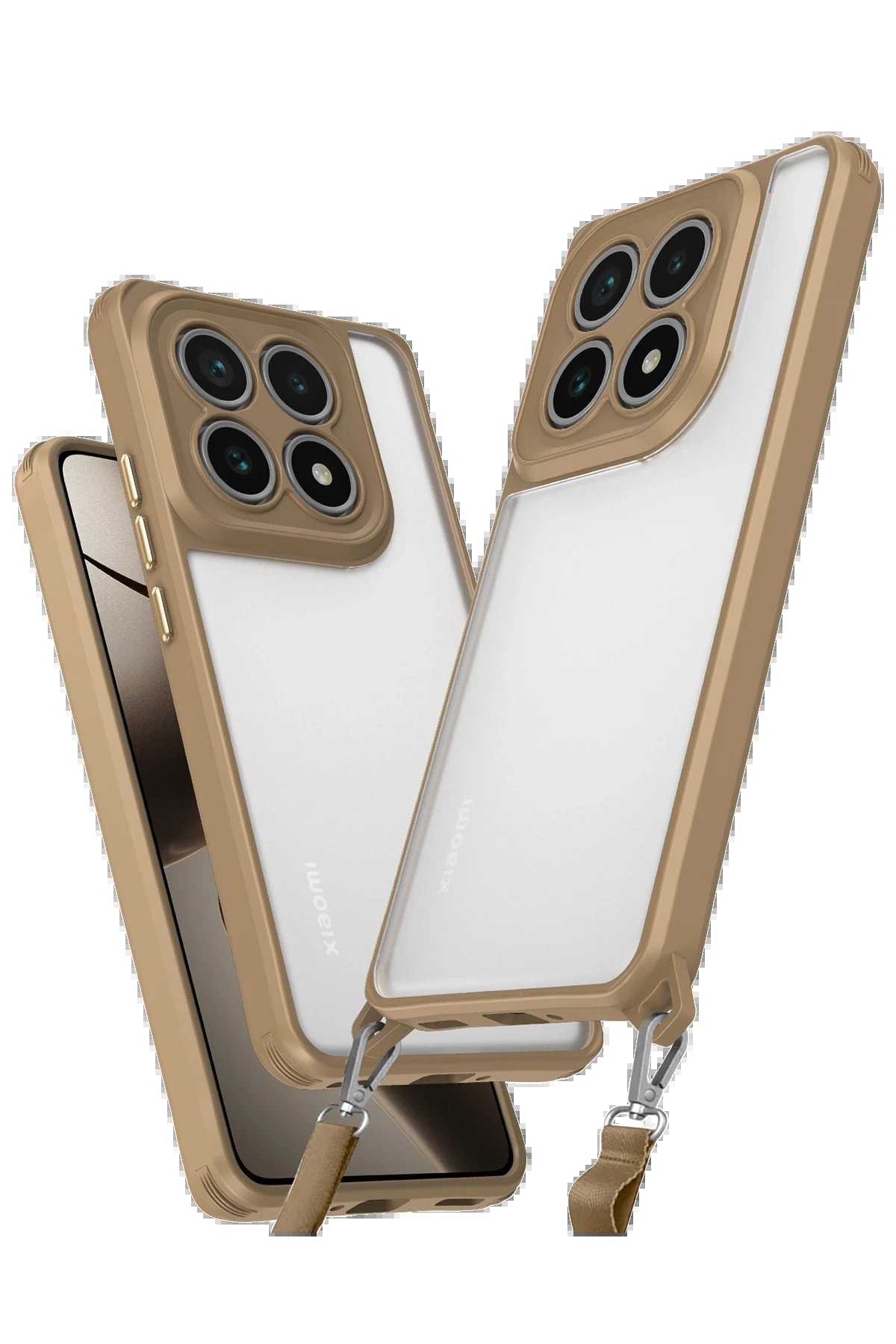 Newface Xiaomi Mi 14T Pro Kılıf Penta Silikon Kılıf - Çöl Titanyum