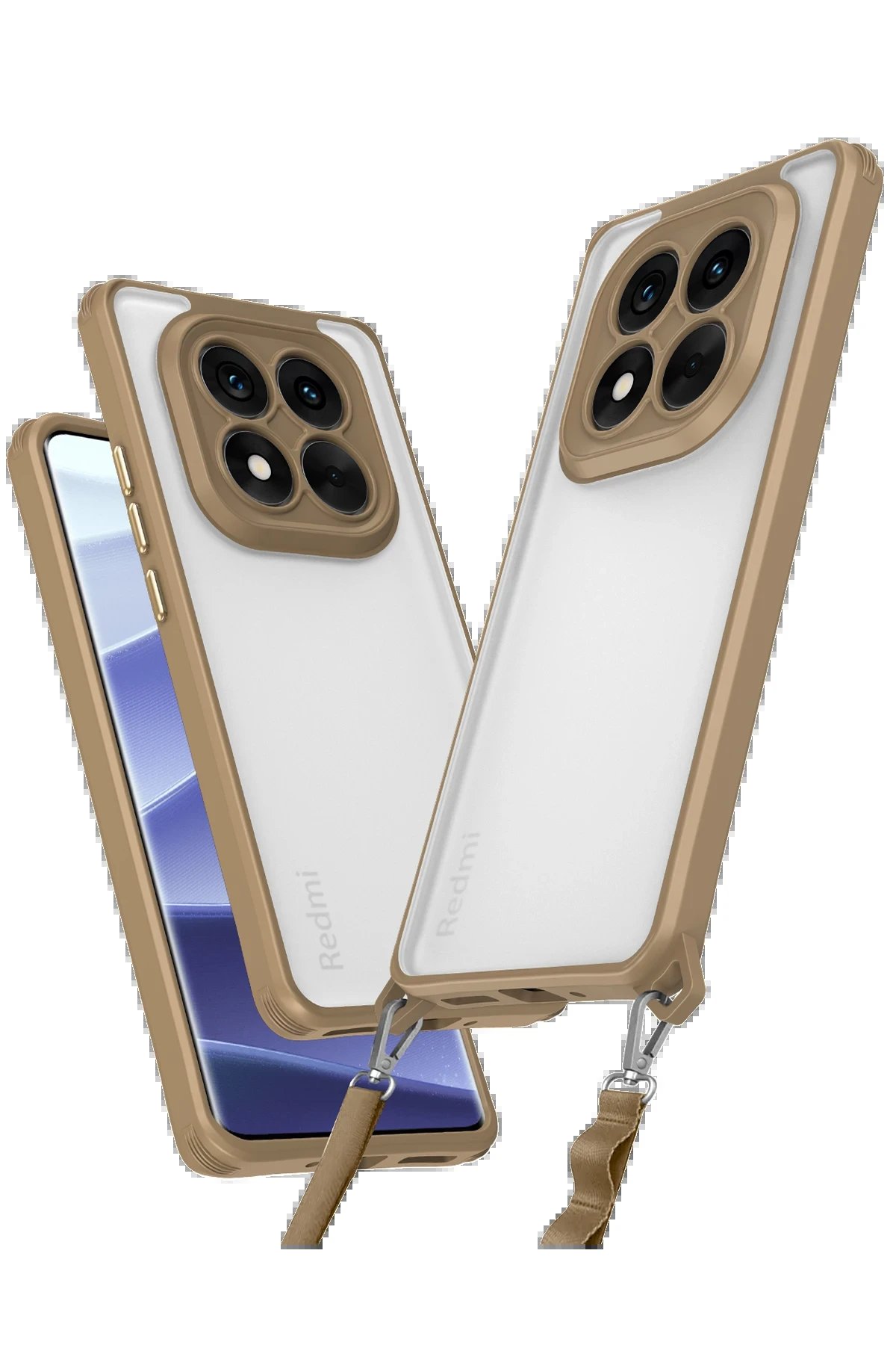 Newface Xiaomi Redmi Note 14 Pro Plus Kılıf Penta Silikon Kılıf - Çöl Titanyum