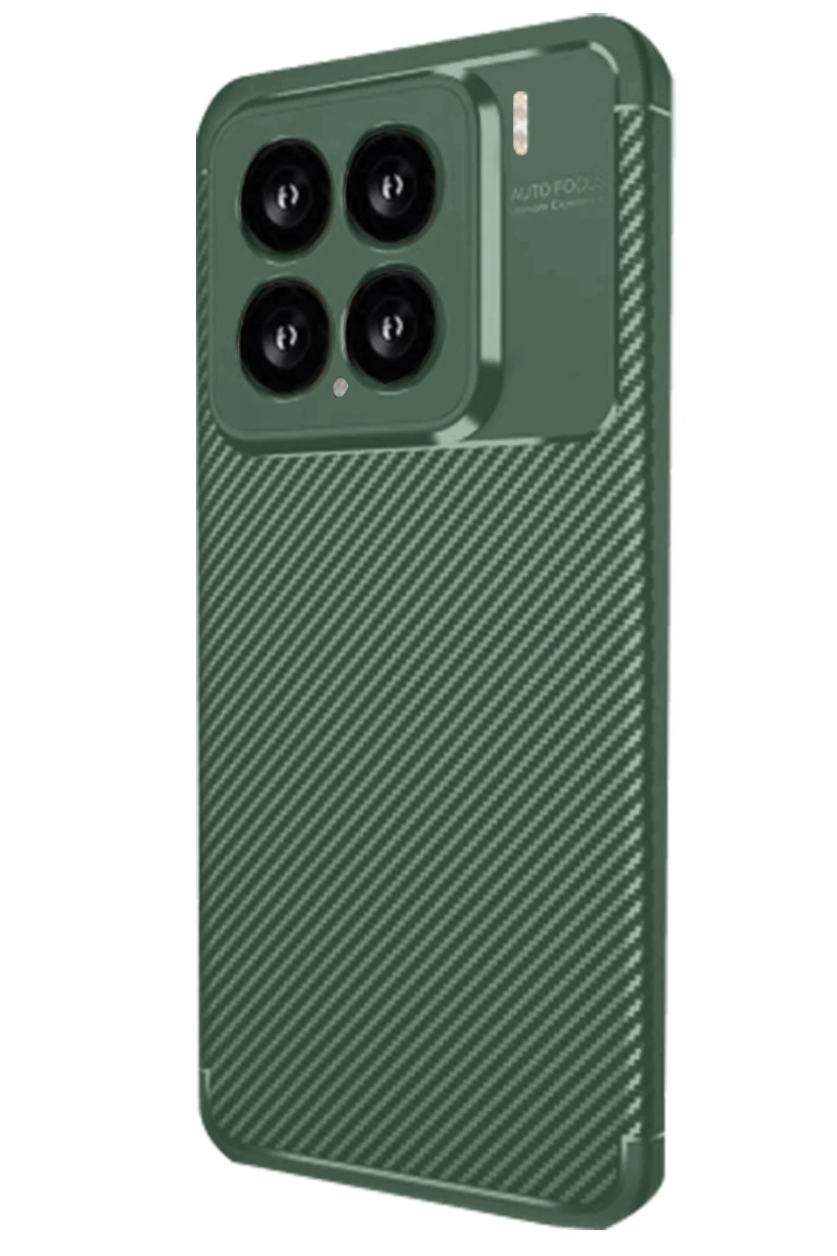 Newface Xiaomi Mi 15 Kılıf Auto Focus Karbon Kapak - Koyu Yeşil