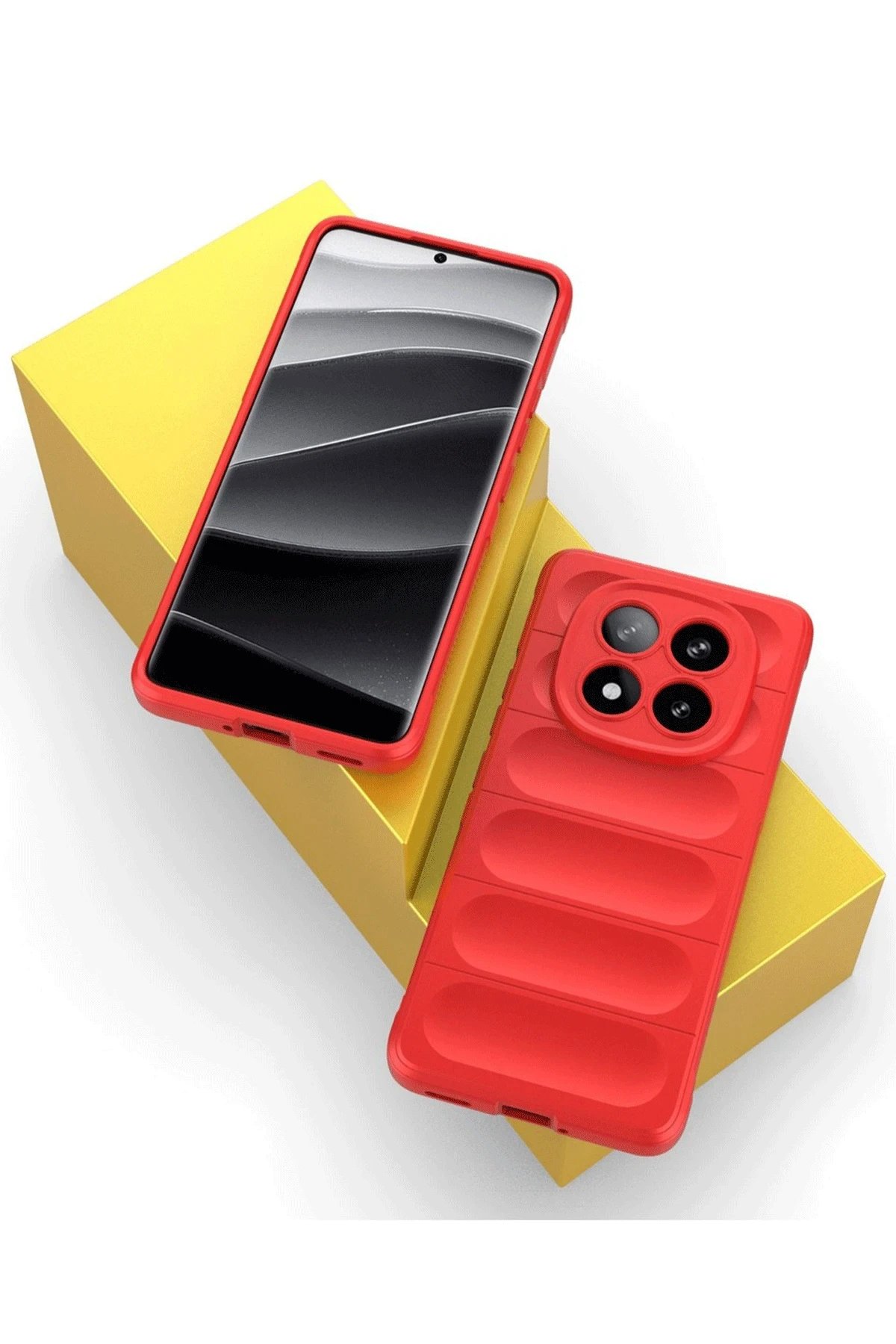 Newface Xiaomi Redmi Note 14 Pro 5G Kılıf Optimum Silikon - Kırmızı