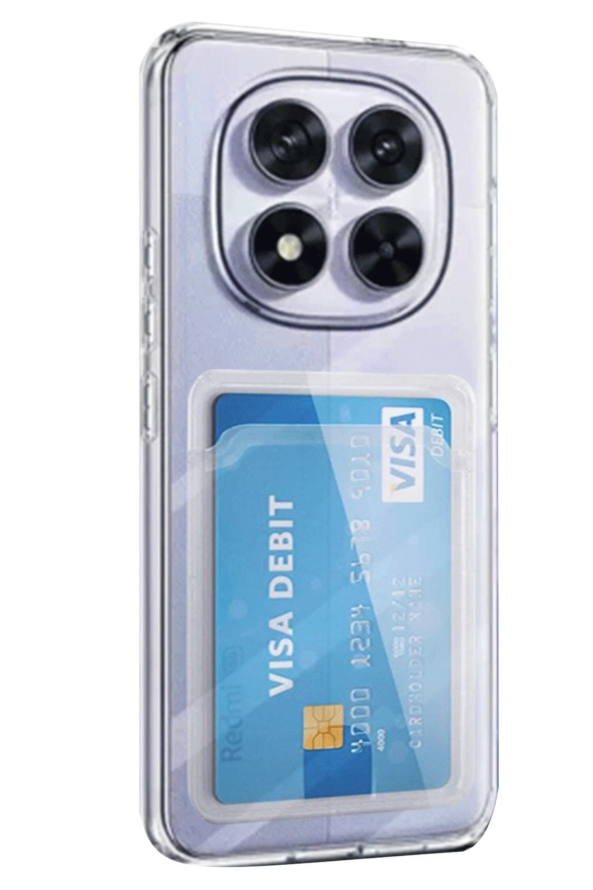 Newface Xiaomi Redmi Note 14 Pro 5G Kılıf Kart Şeffaf Silikon - Şeffaf