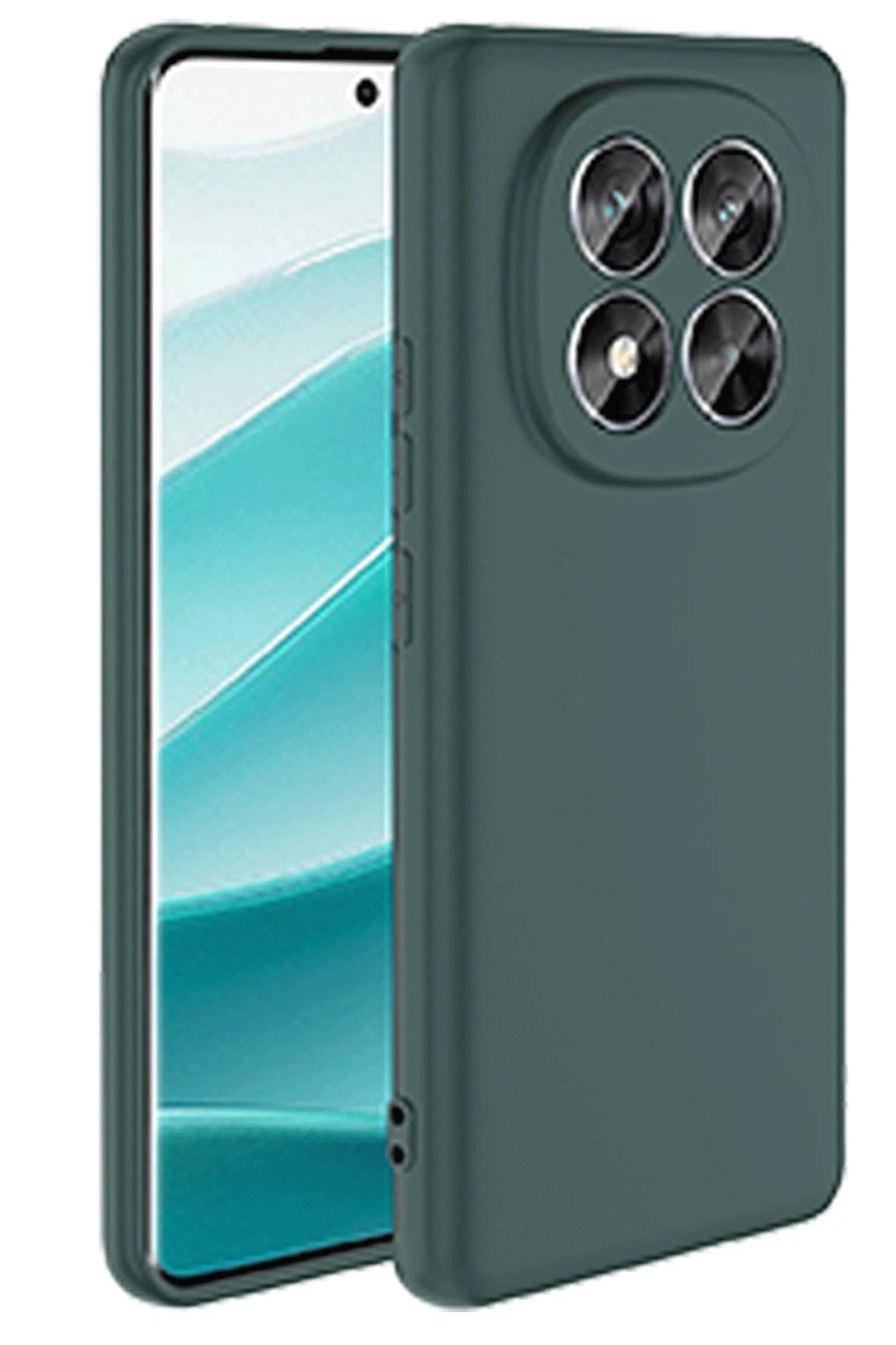 Newface Xiaomi Redmi Note 14 Pro 5G Kılıf Nano içi Kadife Silikon - Koyu Yeşil