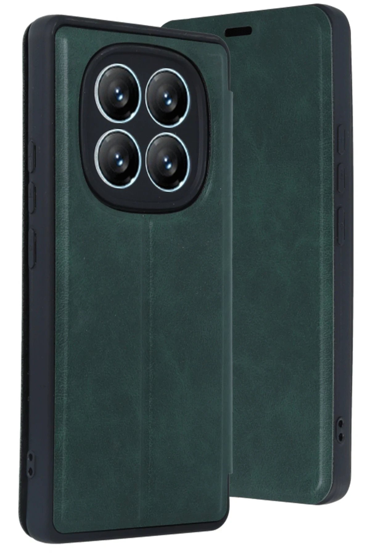 Newface Xiaomi Redmi Note 14 Pro 5G Kılıf Flip Cover - Koyu Yeşil