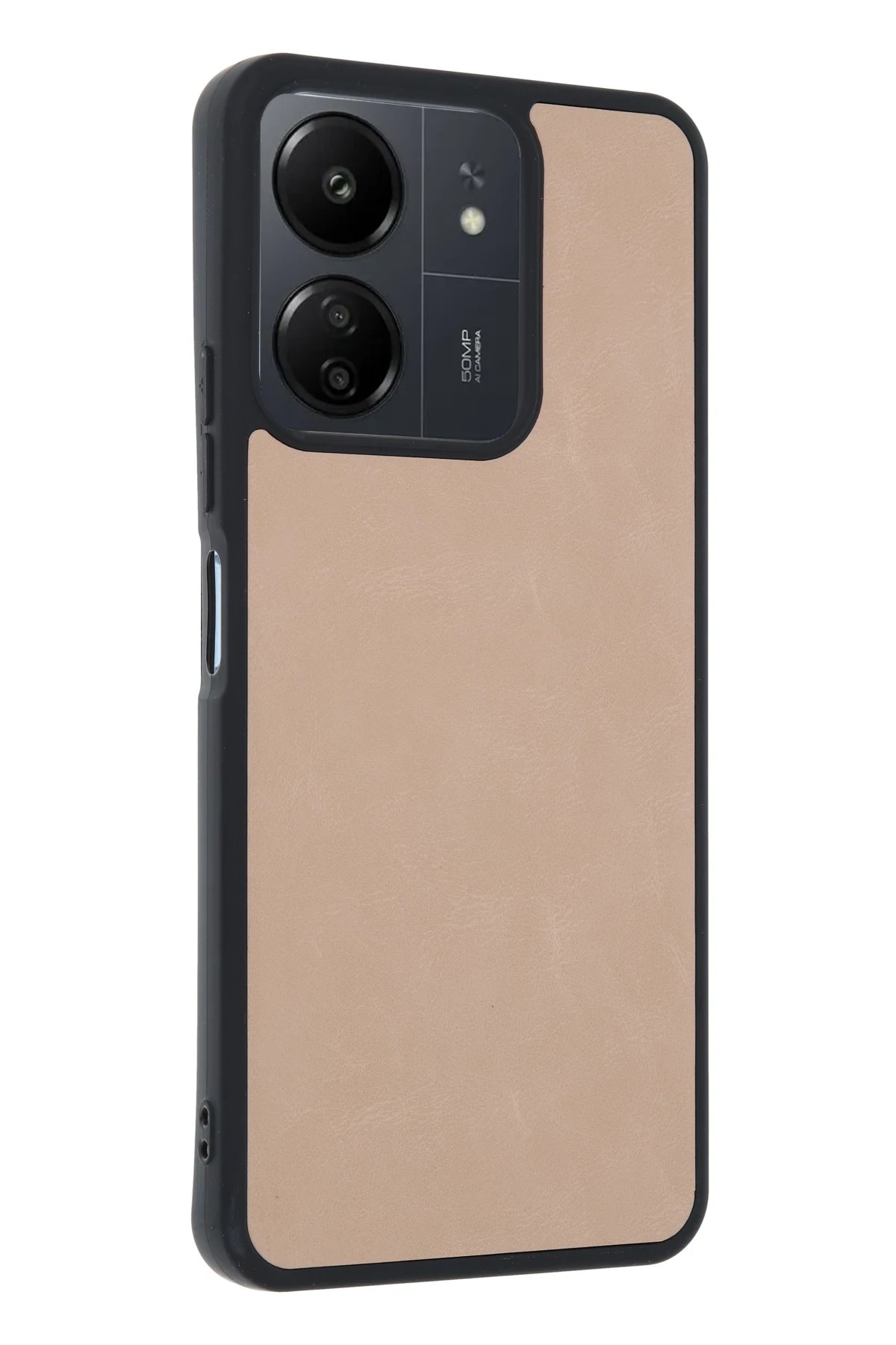 Newface Xiaomi Redmi 13C Kılıf Aras Deri Kapak - Pudra