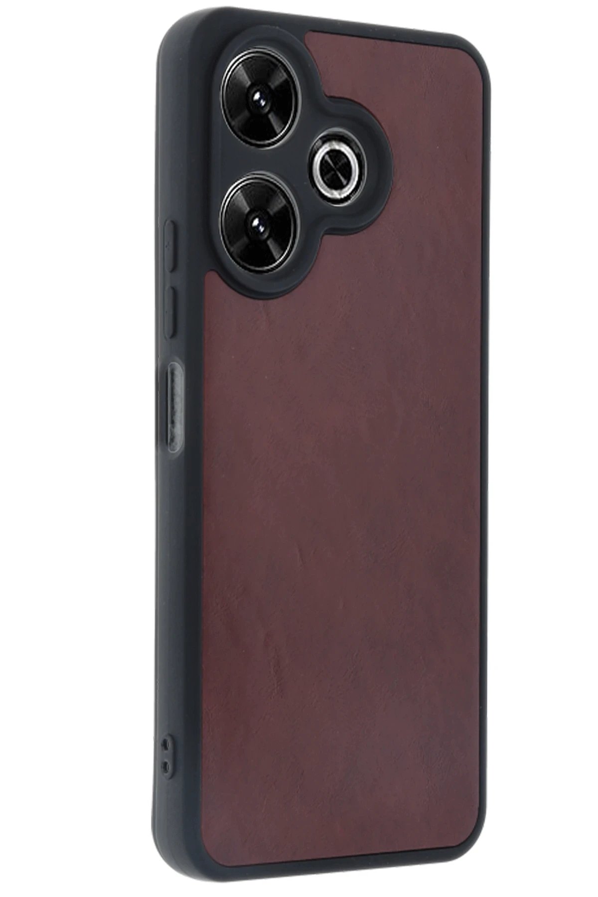 Newface Xiaomi Redmi 13 4G Kılıf Aras Deri Kapak - Bordo