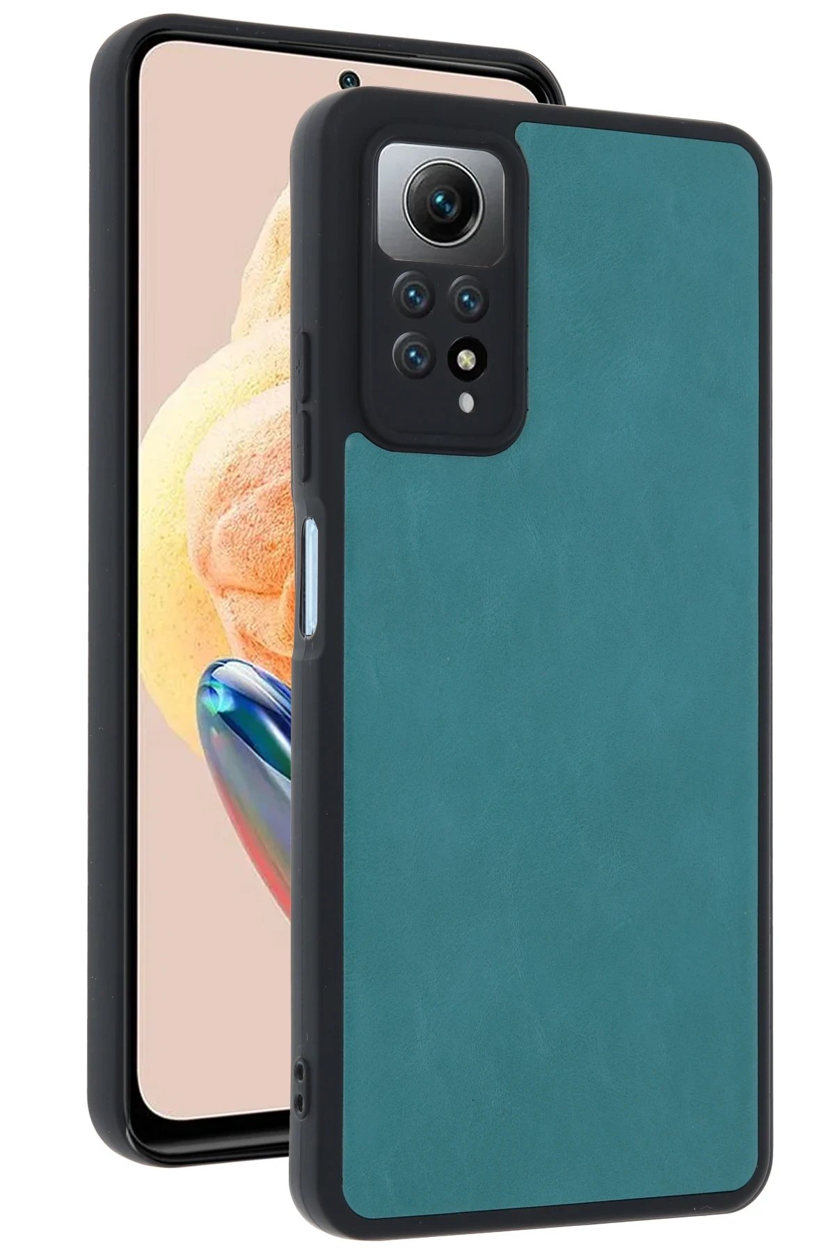 Newface Xiaomi Redmi Note 12 Pro 4G Kılıf Aras Deri Kapak - Açık Yeşil