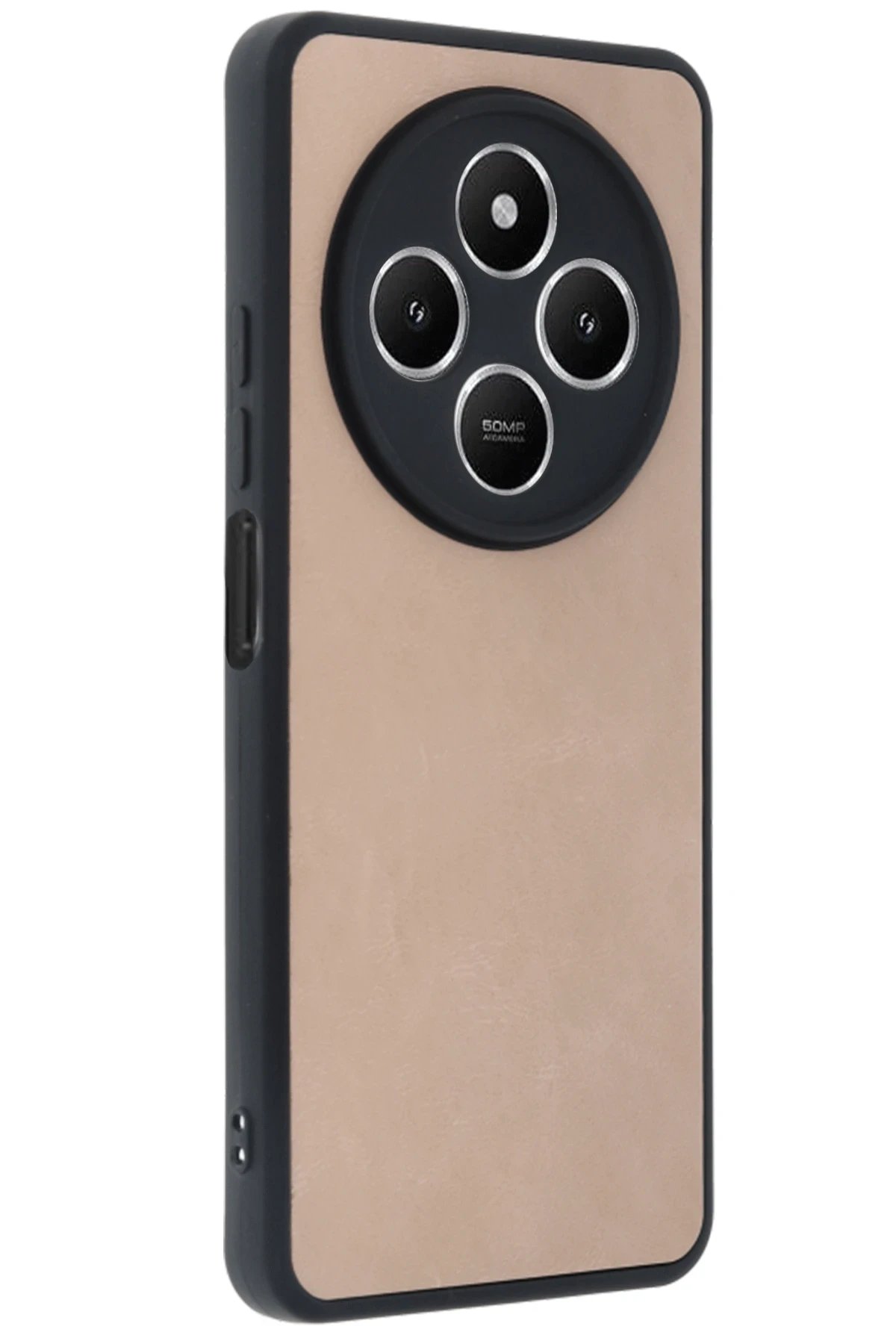 Newface Xiaomi Redmi 14C Kılıf Aras Deri Kapak - Pudra