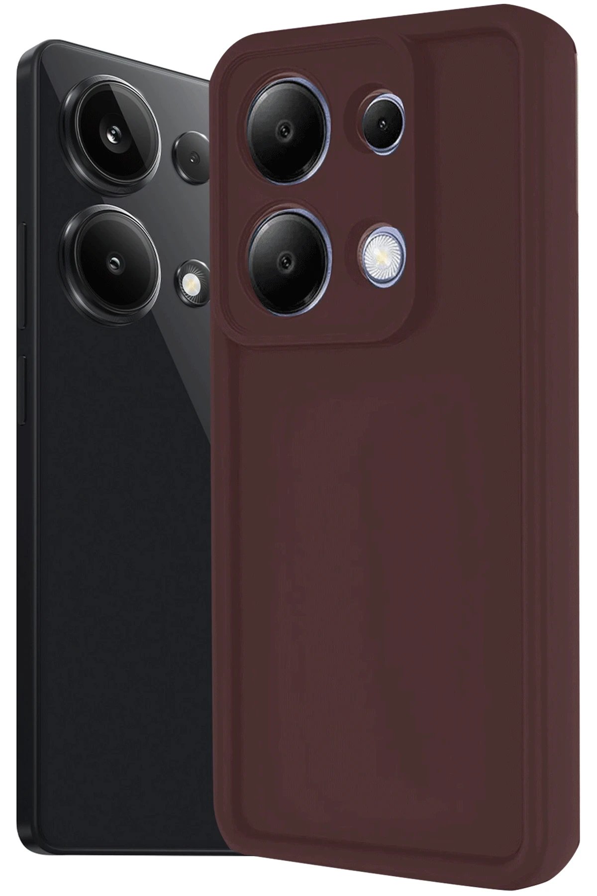 Newface Xiaomi Redmi Note 13 Pro 4G Kılıf Viera Silikon - Bordo