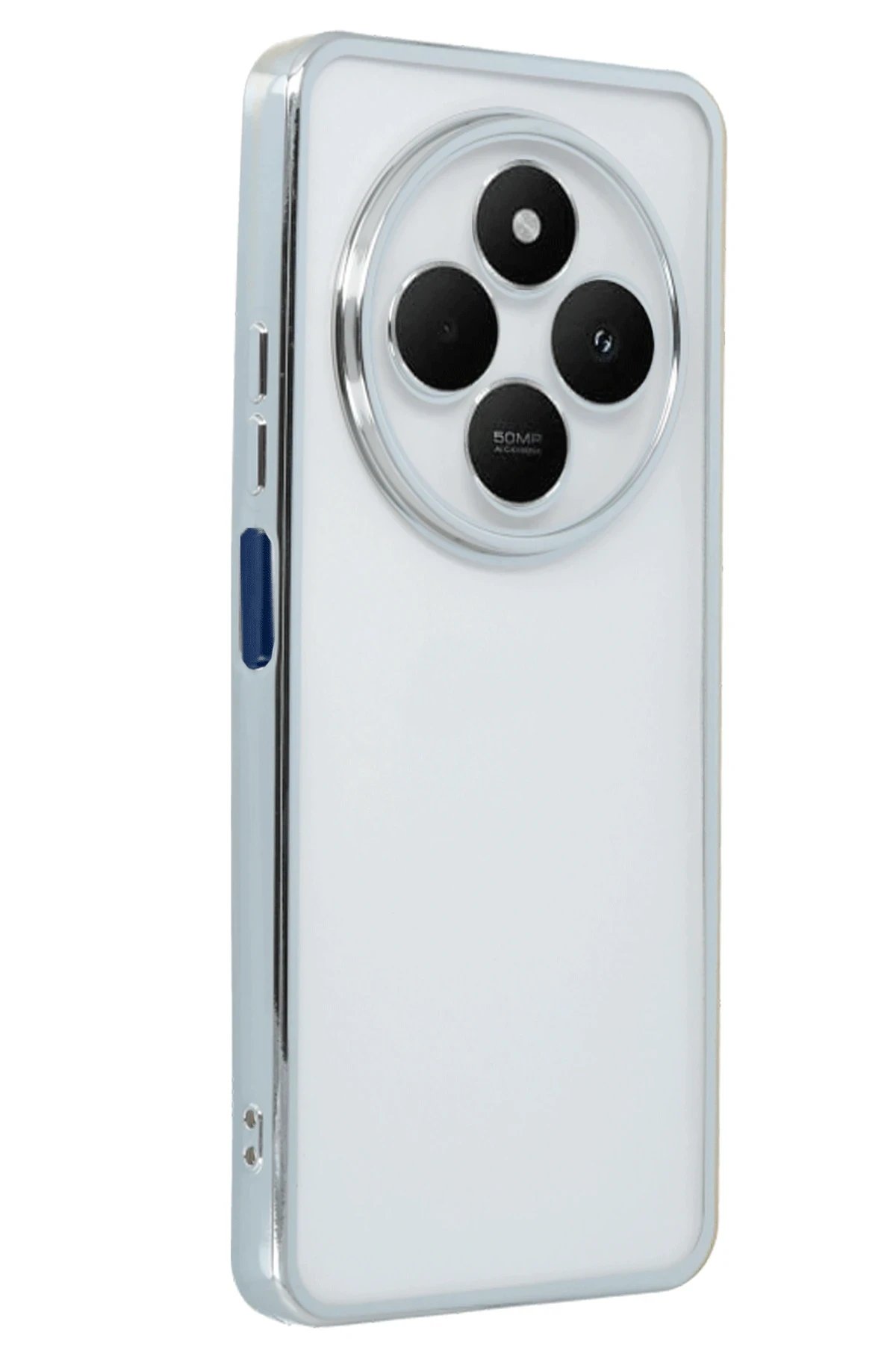 Newface Xiaomi Redmi 14C Kılıf Razer Lensli Silikon - Gümüş