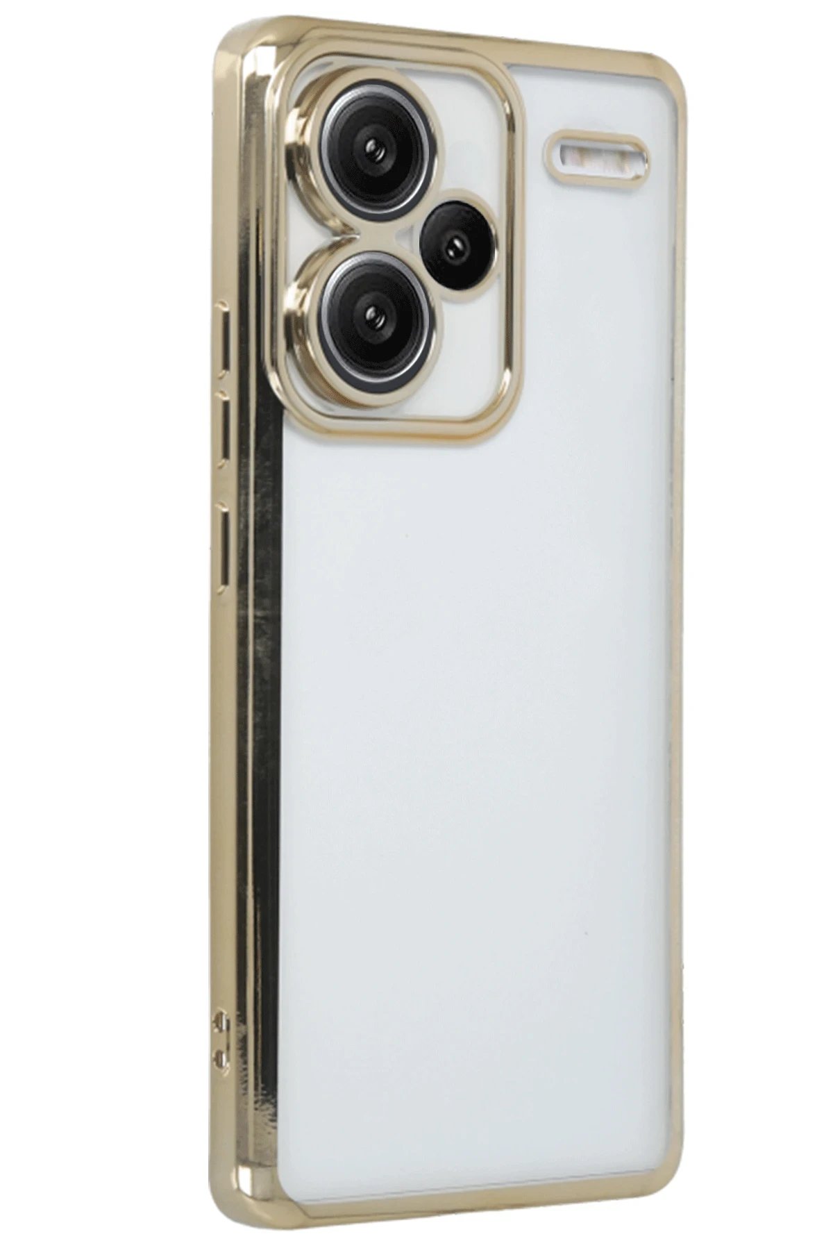 Newface Xiaomi Redmi Note 13 Pro Plus Kılıf Razer Lensli Silikon - Gold