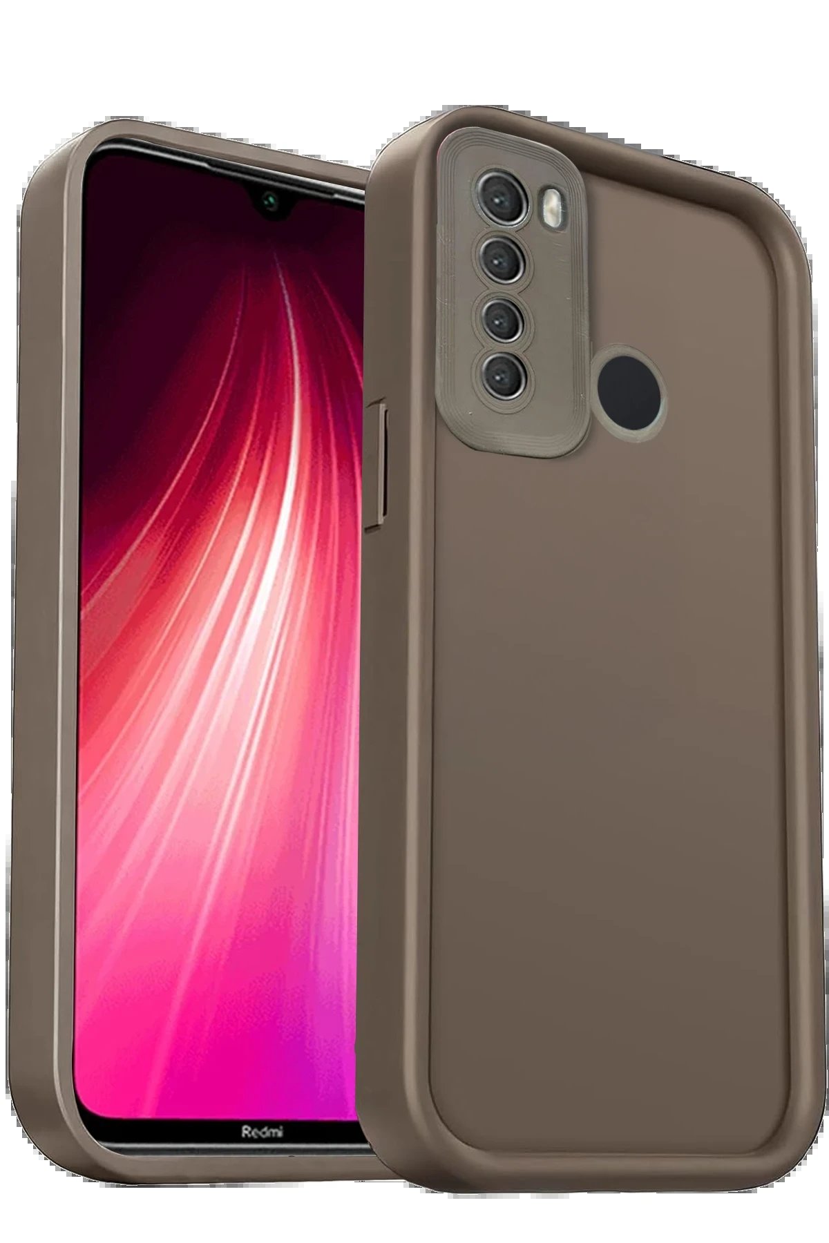 Newface Xiaomi Redmi Note 8 Kılıf Viera Silikon - Kahverengi