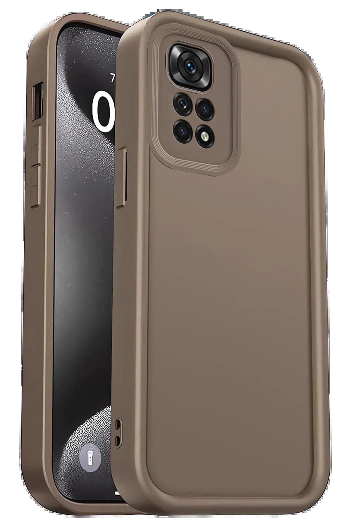 Newface Xiaomi Redmi 10 2022 Kılıf Viera Silikon - Kahverengi