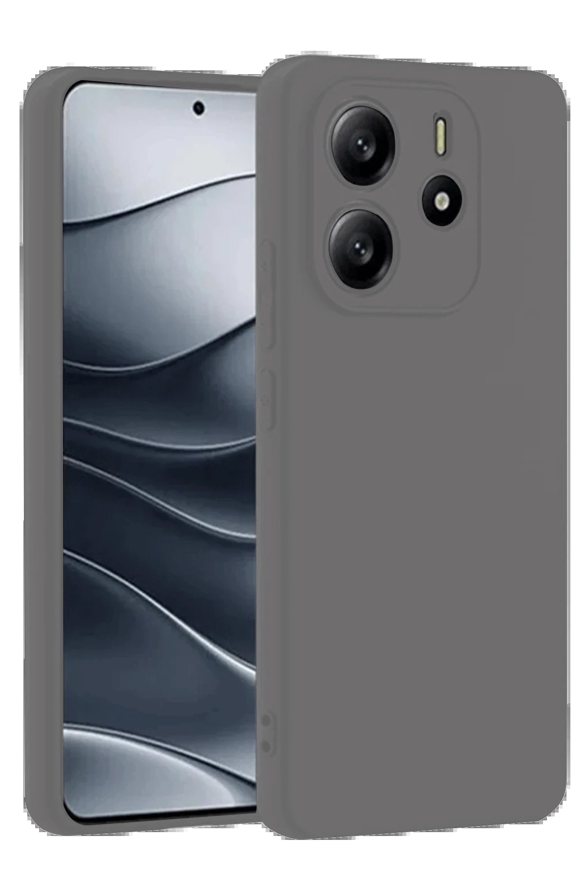 Newface Xiaomi Redmi Note 14 4G Kılıf First Silikon - Gri