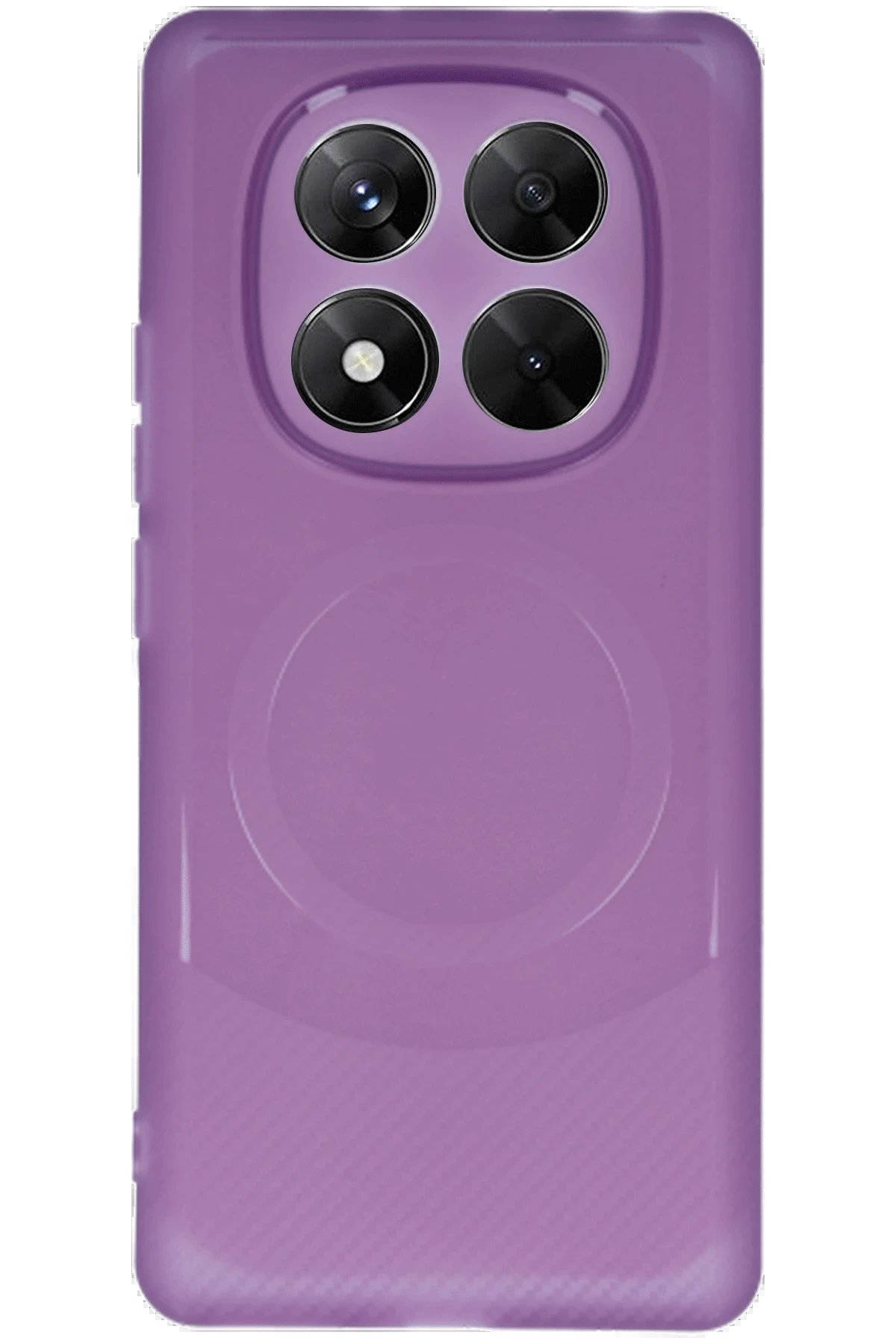 Newface Xiaomi Redmi Note 14 Pro 4G Kılıf Maya Karbon Kapak - Mürdüm