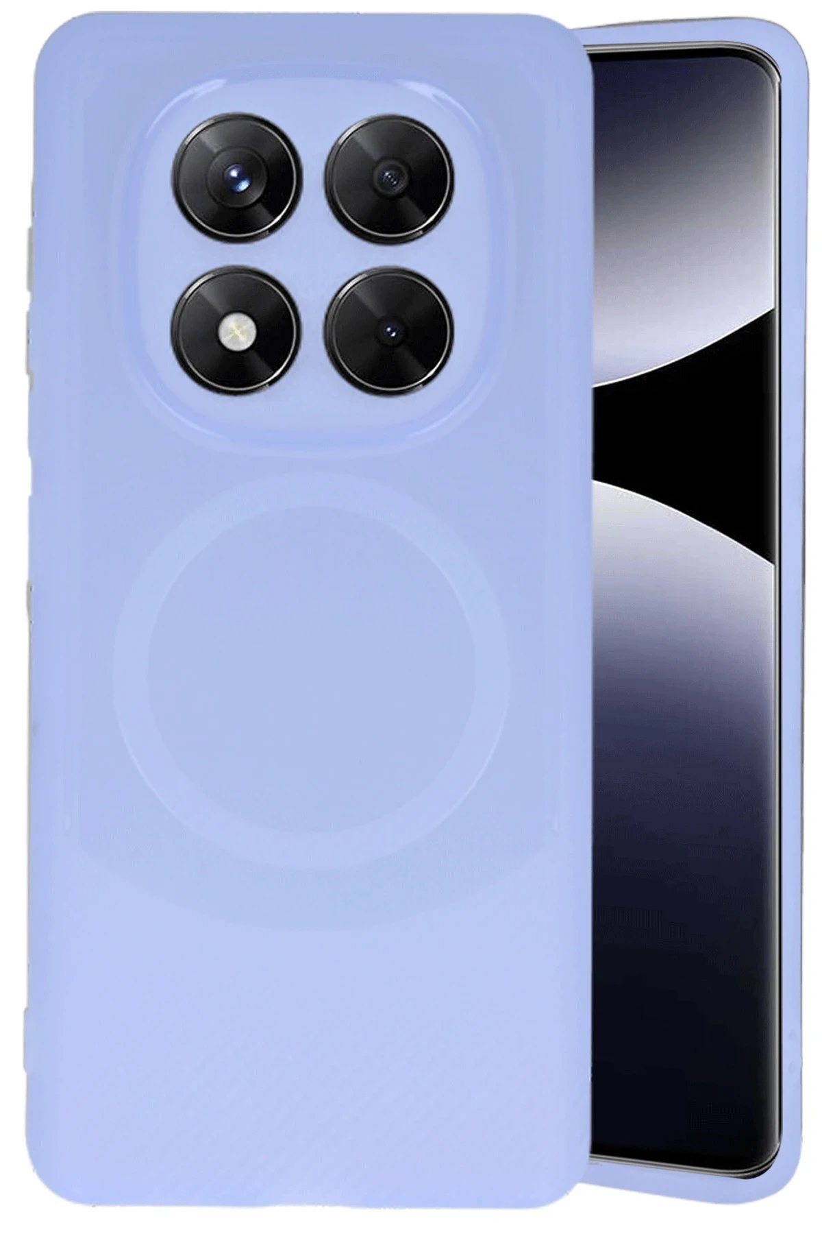 Newface Xiaomi Redmi Note 14 Pro 4G Kılıf Maya Karbon Kapak - Lila