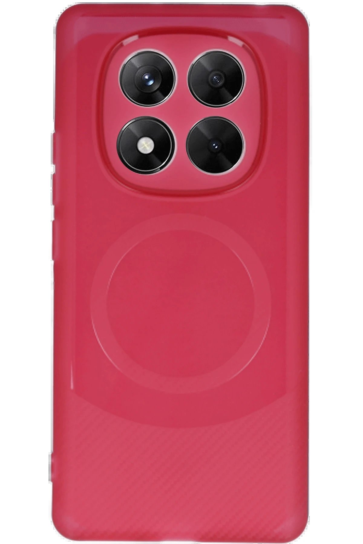 Newface Xiaomi Redmi Note 14 Pro 4G Kılıf Maya Karbon Kapak - Bordo