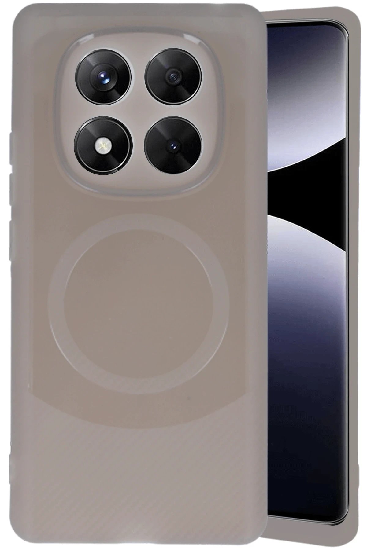 Newface Xiaomi Redmi Note 14 Pro 4G Kılıf Maya Karbon Kapak - Gri