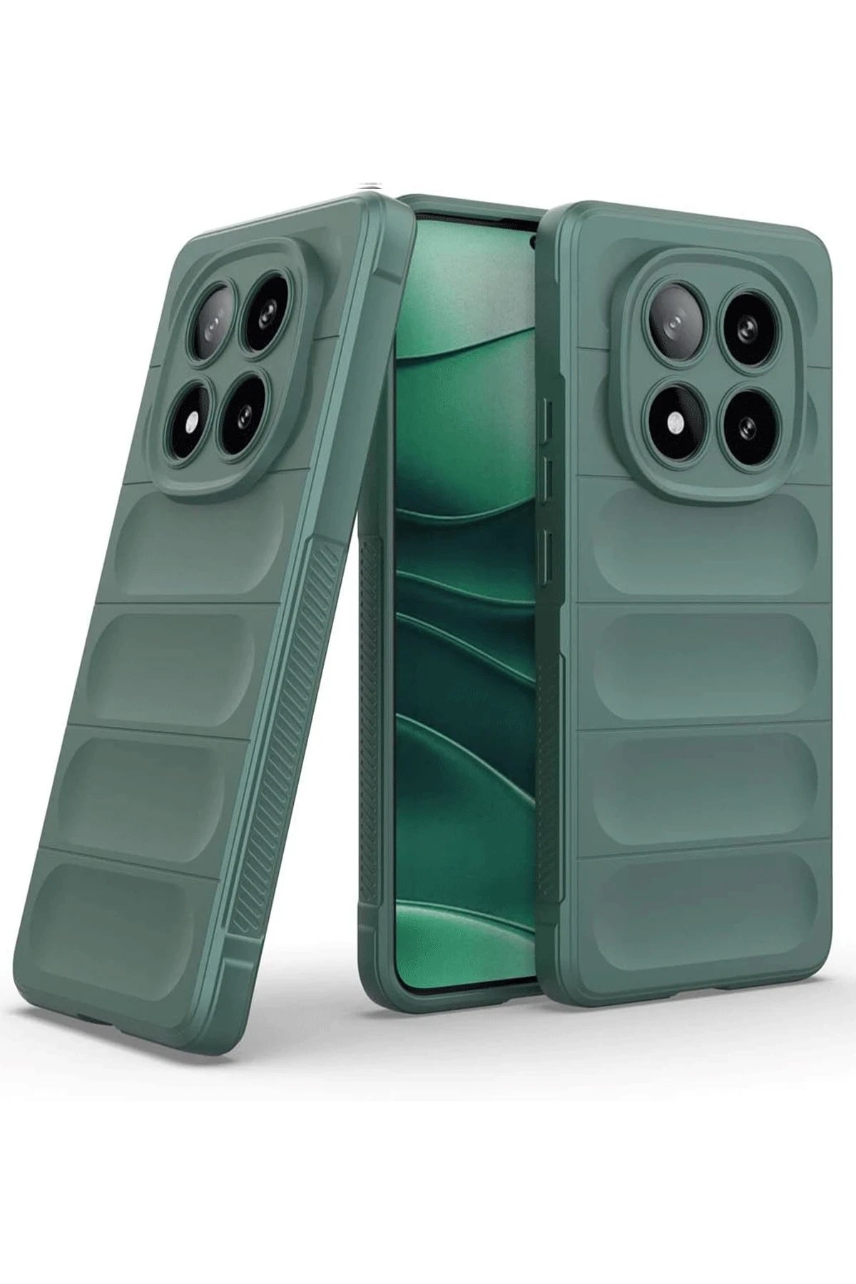 Newface Xiaomi Redmi Note 14 Pro 4G Kılıf Optimum Silikon - Koyu Yeşil