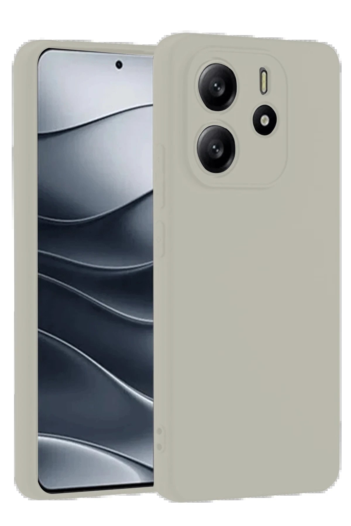 Newface Xiaomi Redmi Note 14 4G Kılıf First Silikon - Krem