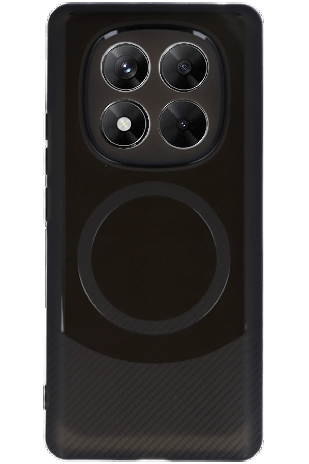 Newface Xiaomi Redmi Note 14 Pro 5G Kılıf Maya Karbon Kapak - Siyah