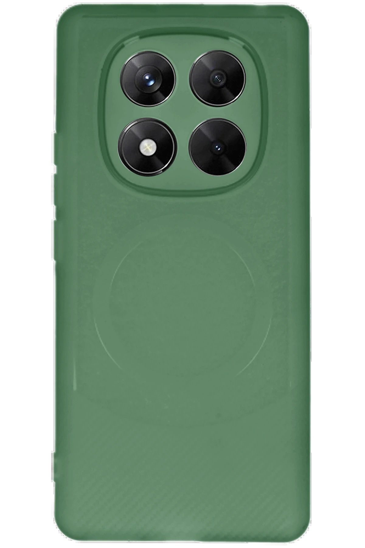 Newface Xiaomi Redmi Note 14 Pro 5G Kılıf Maya Karbon Kapak - Koyu Yeşil