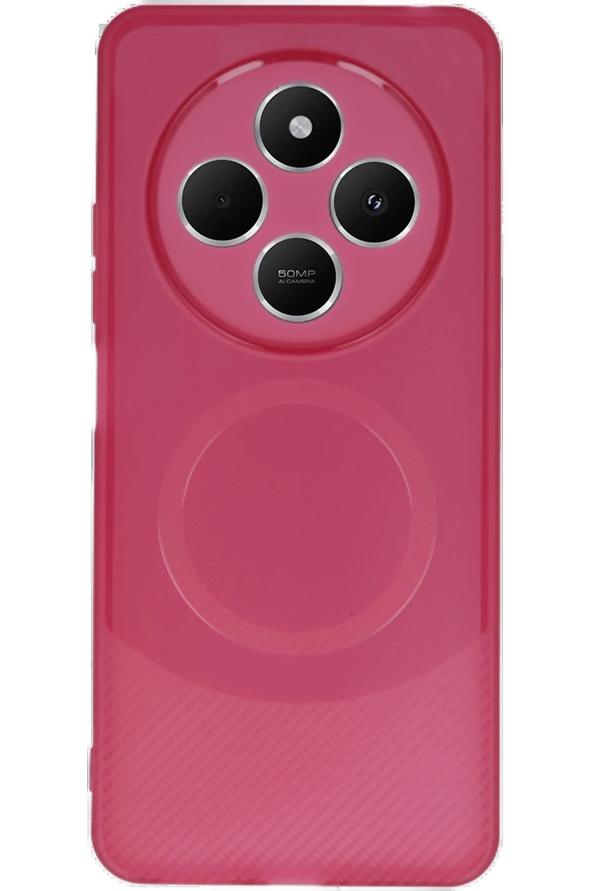 Newface Xiaomi Redmi 14C Kılıf Maya Karbon Kapak - Bordo