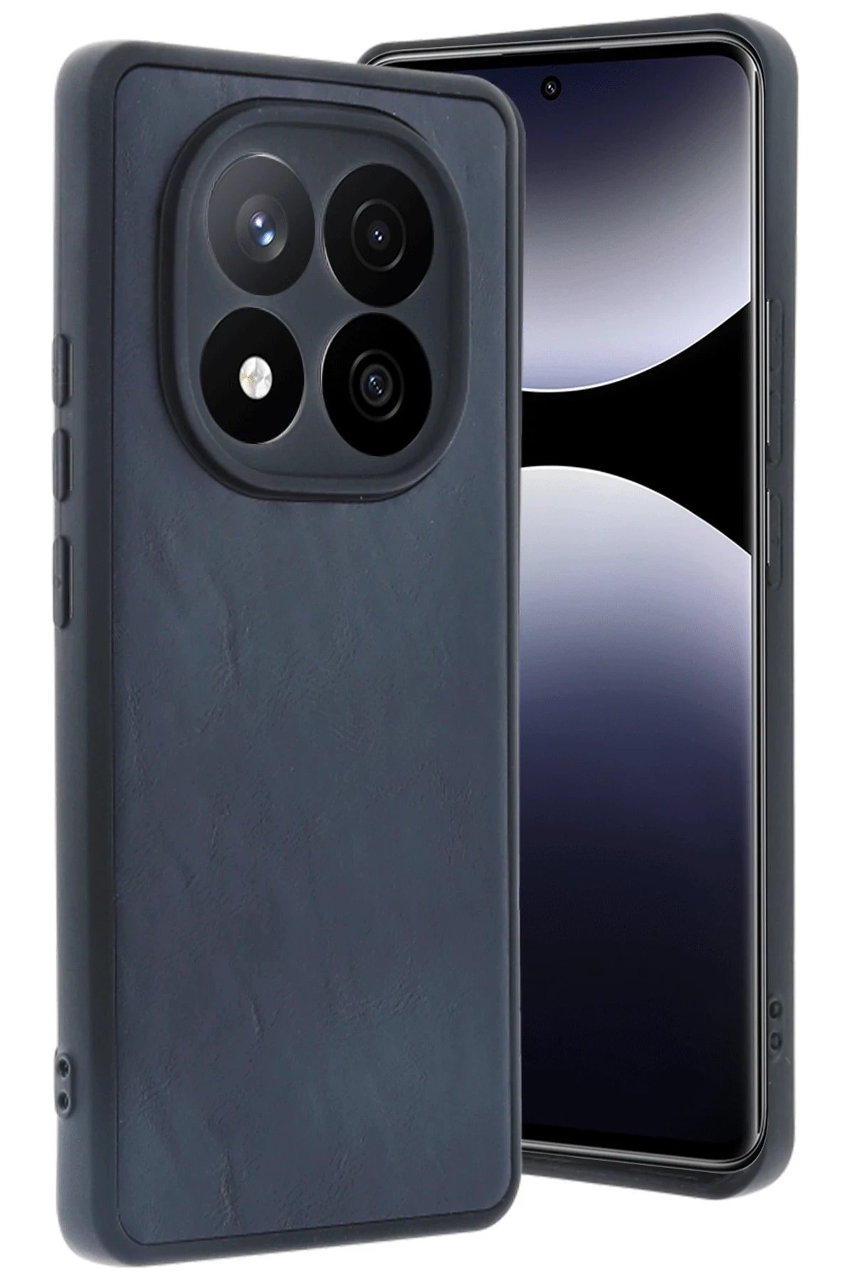 Newface Xiaomi Redmi Note 14 Pro 4G Kılıf Aras Deri Kapak - Lacivert