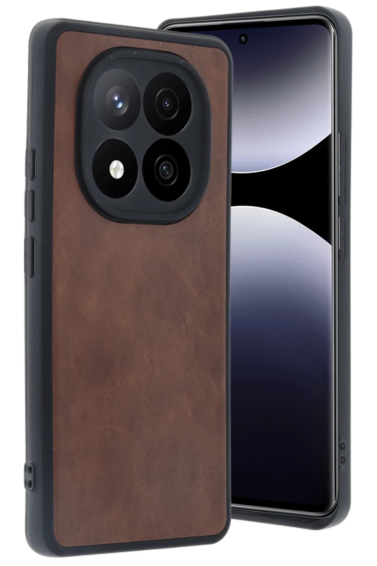 Newface Xiaomi Redmi Note 14 Pro 4G Kılıf Aras Deri Kapak - Taba