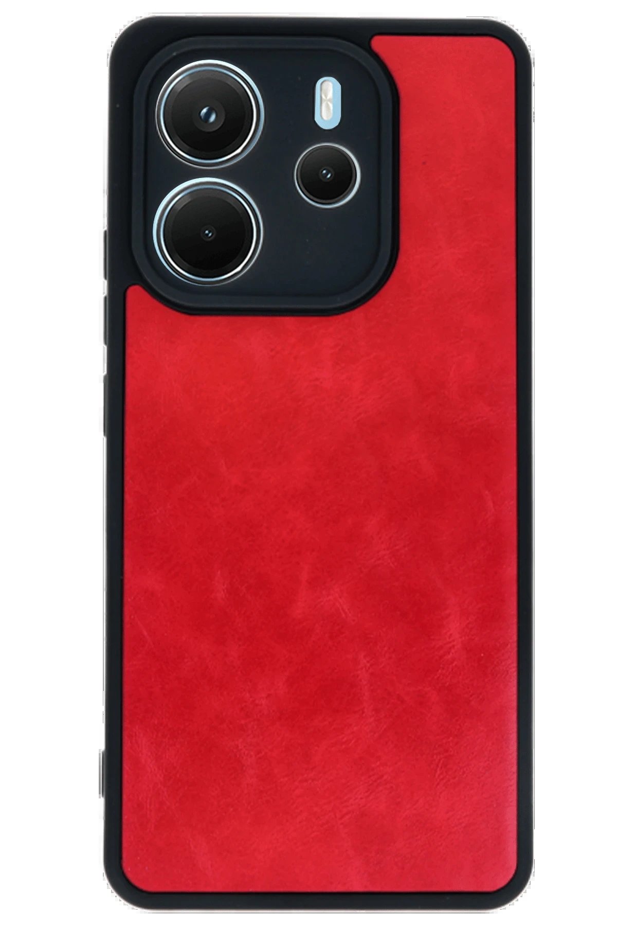 Newface Xiaomi Redmi Note 14 4G Kılıf Aras Deri Kapak - Kırmızı