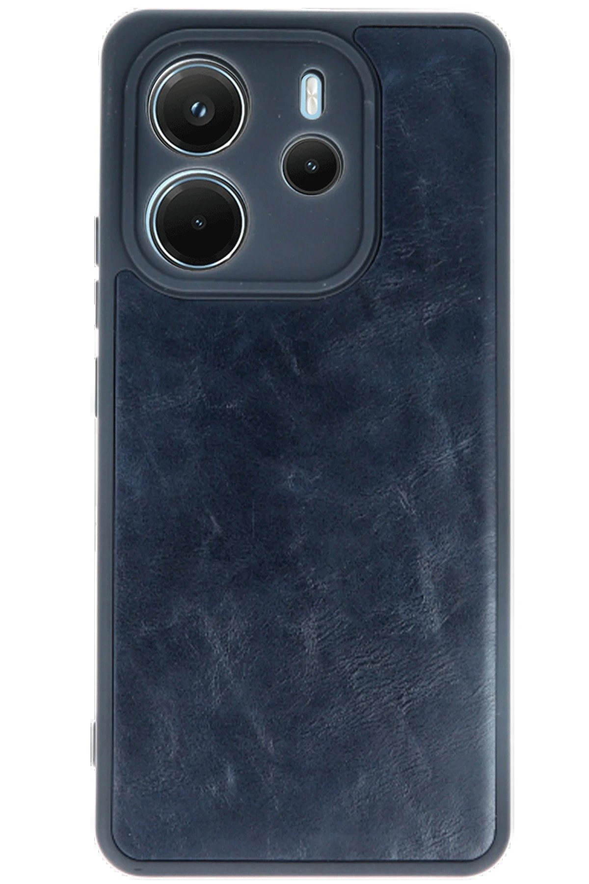 Newface Xiaomi Redmi Note 14 4G Kılıf Aras Deri Kapak - Lacivert