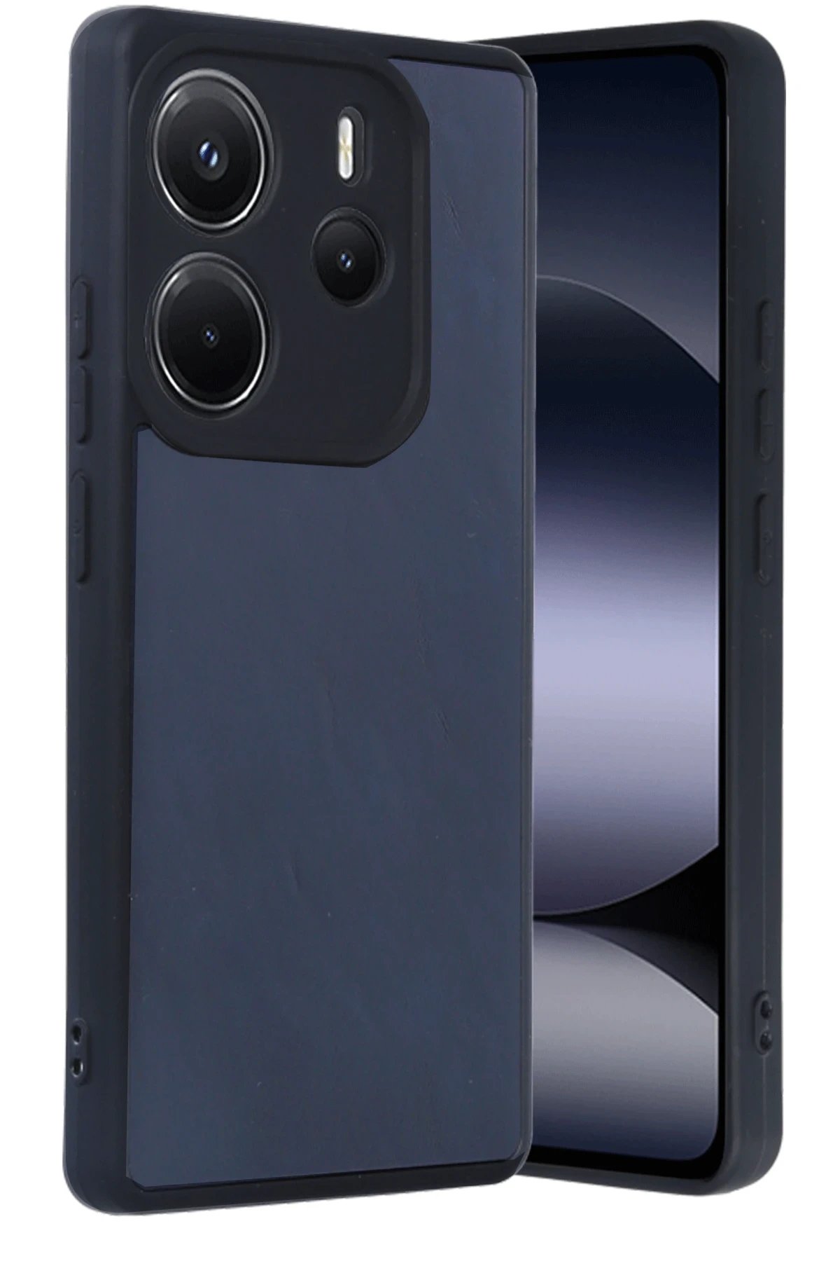 Newface Xiaomi Redmi Note 14 4G Kılıf Aras Deri Kapak - Lacivert