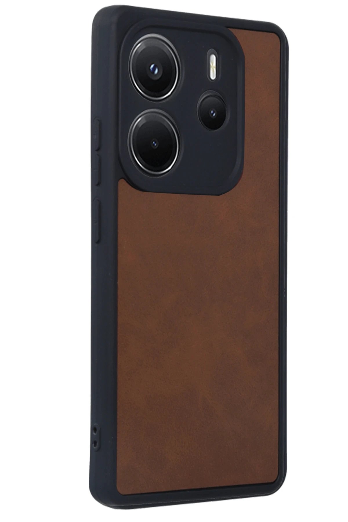 Newface Xiaomi Redmi Note 14 4G Kılıf Aras Deri Kapak - Taba