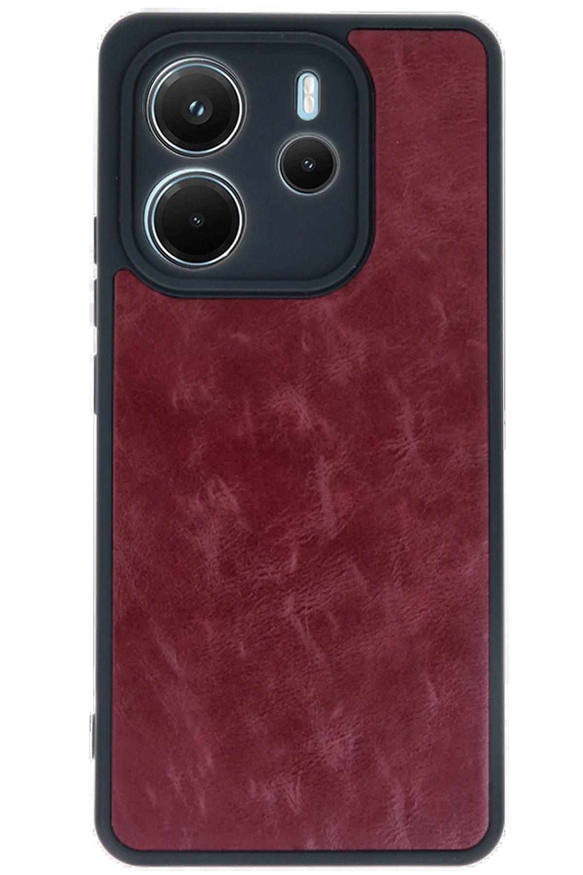 Newface Xiaomi Redmi Note 14 4G Kılıf Aras Deri Kapak - Bordo