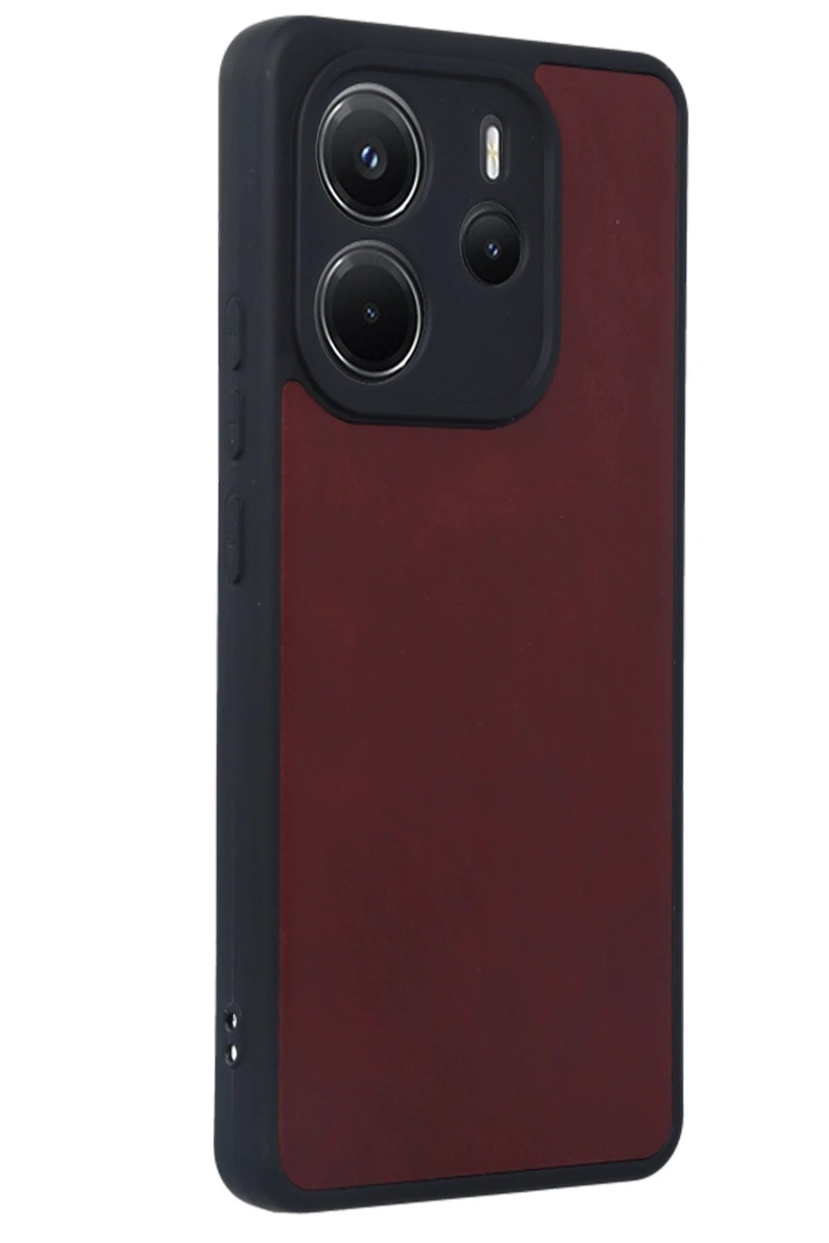 Newface Xiaomi Redmi Note 14 4G Kılıf Aras Deri Kapak - Bordo