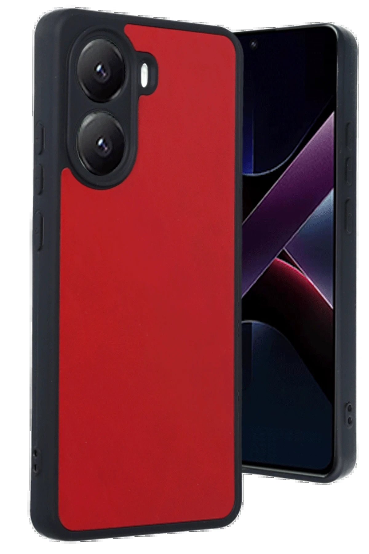 Newface Xiaomi Poco X7 Pro Kılıf Aras Deri Kapak - Kırmızı