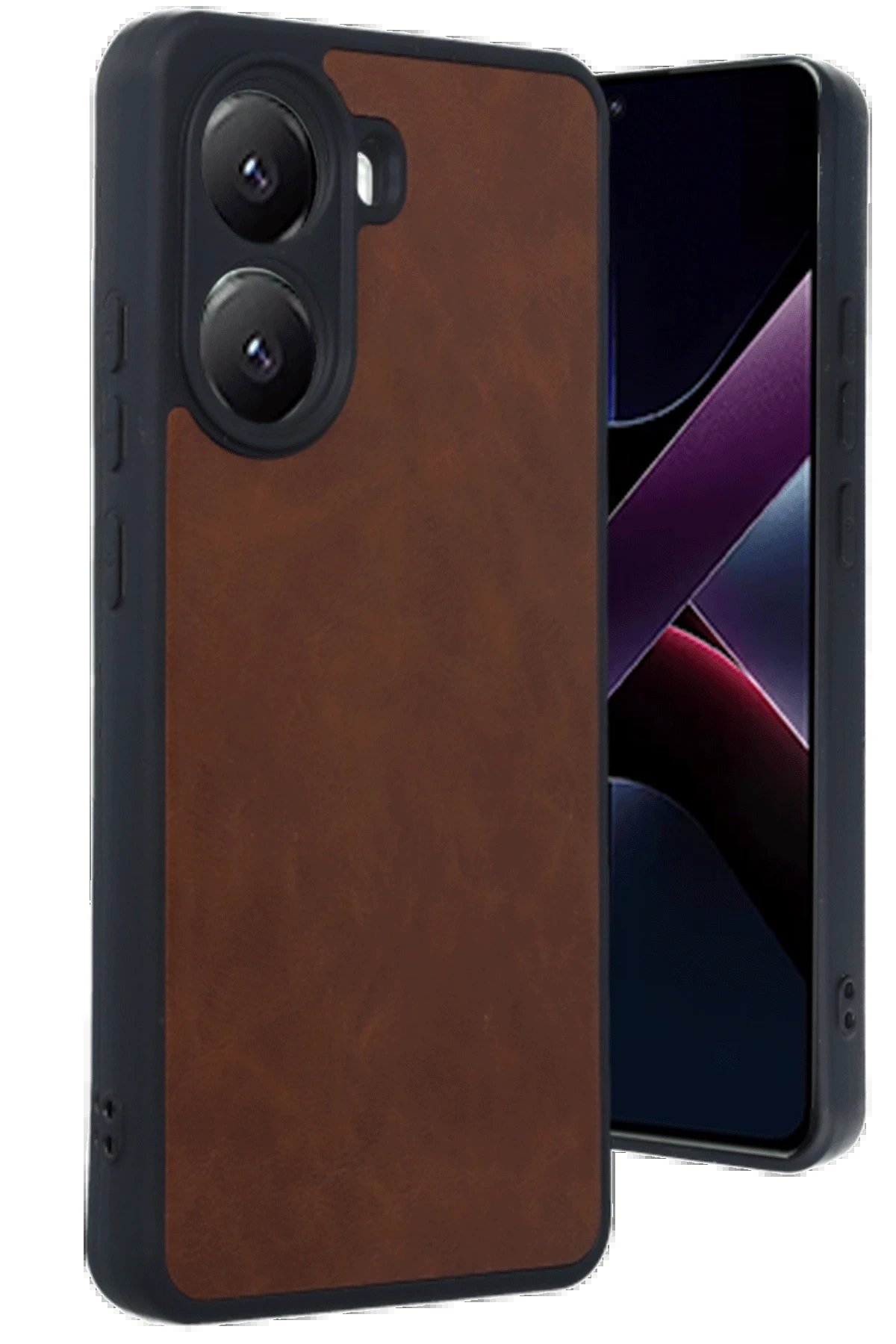 Newface Xiaomi Poco X7 Pro Kılıf Aras Deri Kapak - Taba