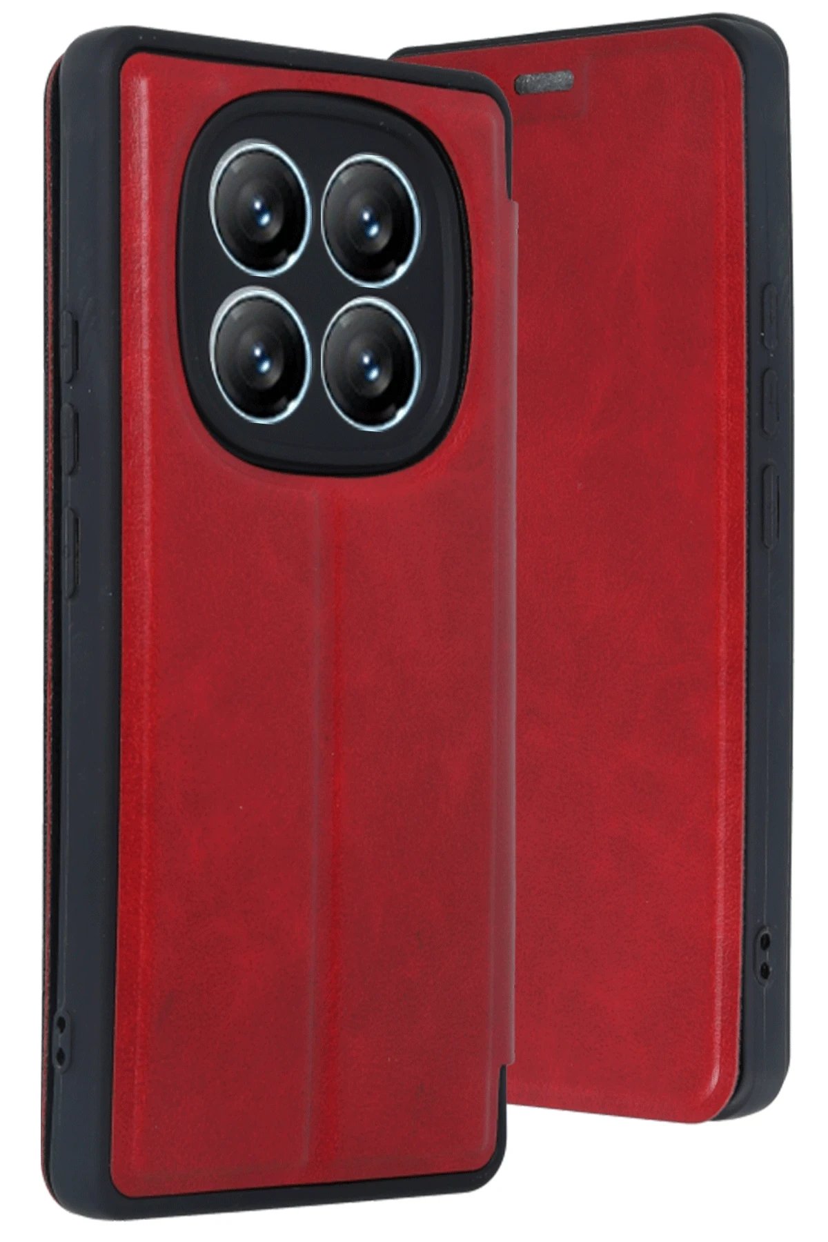 Newface Xiaomi Redmi Note 14 Pro 4G Kılıf Flip Cover - Kırmızı