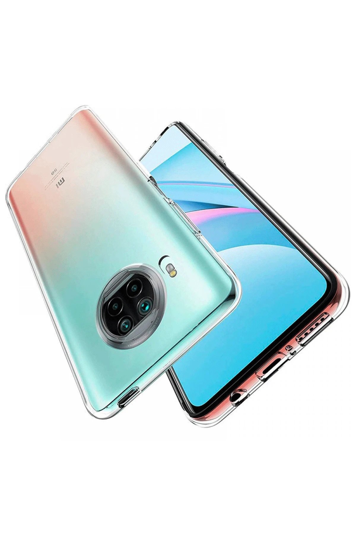 Newface Xiaomi Mi 10T Lite Kılıf Lüx Şeffaf Silikon