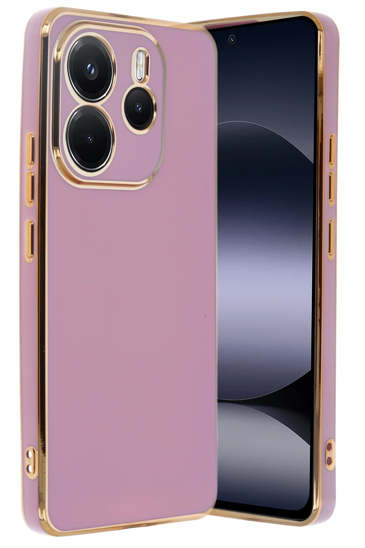 Newface Xiaomi Redmi Note 14 4G Kılıf Volet Silikon - Mor