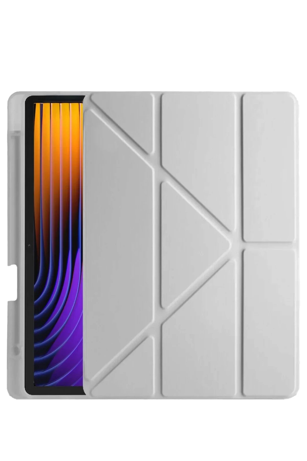 Newface Xiaomi Pad 7 Pro Kılıf Kalemlikli Mars Tablet Kılıfı - Gri