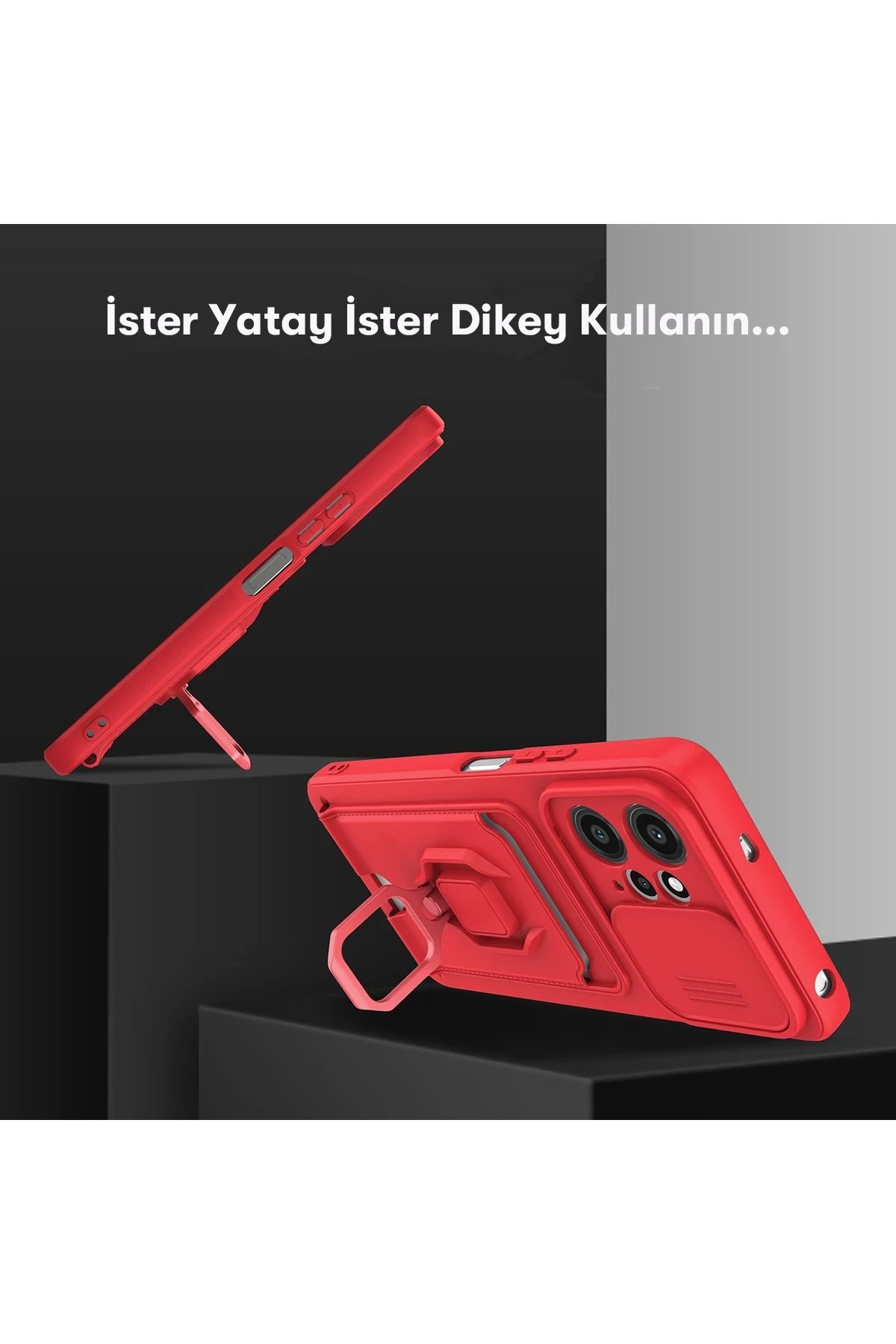 Newface Xiaomi Redmi Note 12 4G Kılıf Zuma Kartvizitli Yüzüklü Silikon - Lila