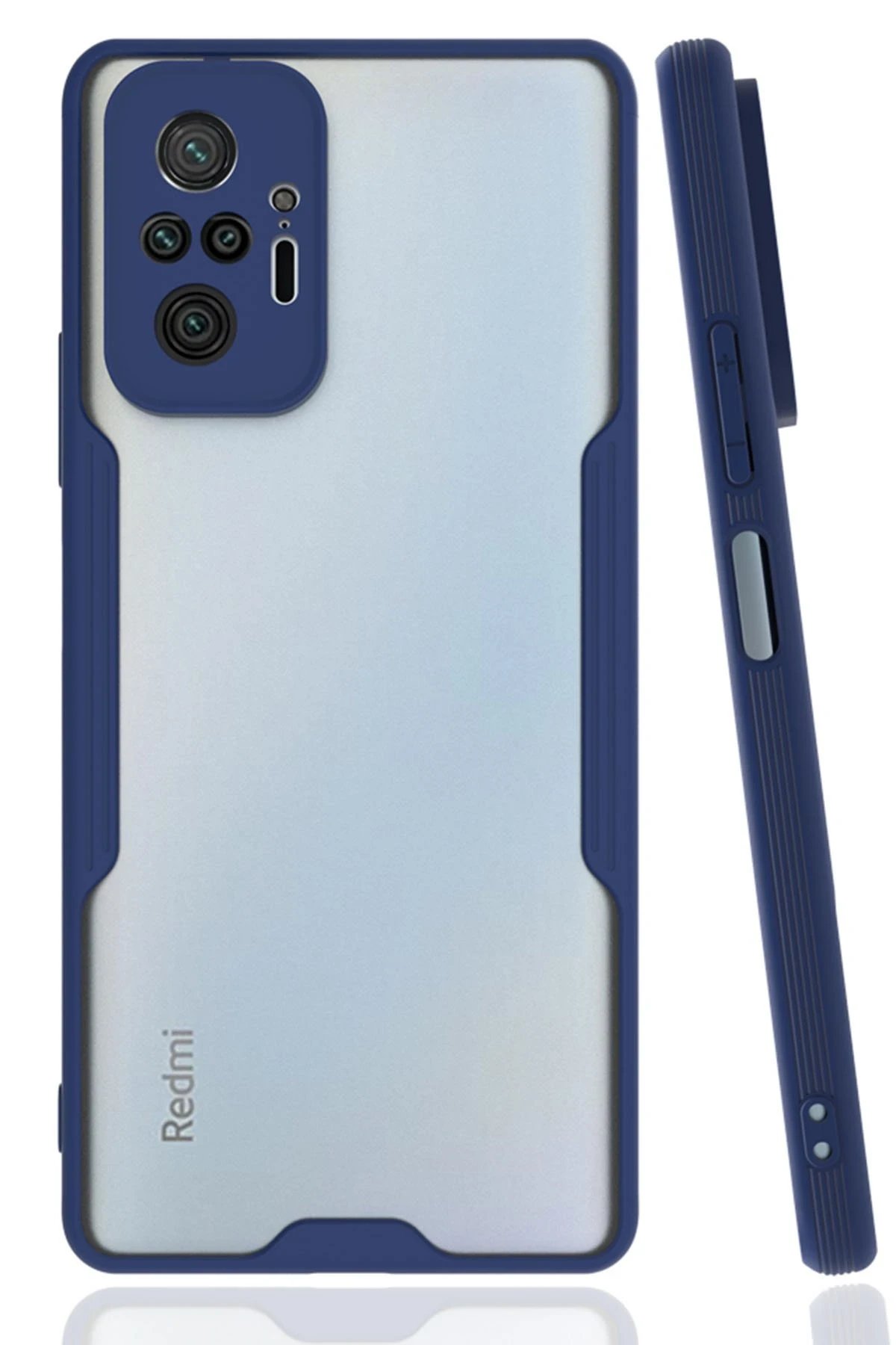 Newface Xiaomi Redmi Note 10 Pro Kılıf Platin Silikon - Lacivert