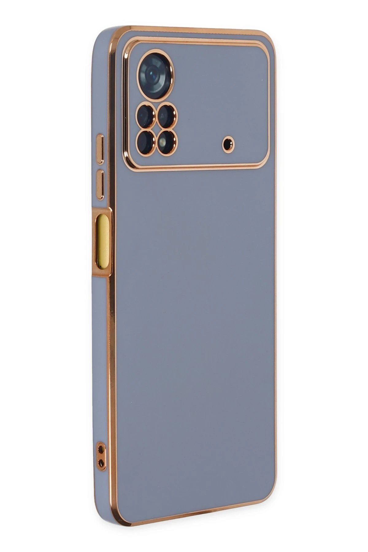 Newface Xiaomi Poco X4 Pro 5G Kılıf Volet Silikon - Mavi